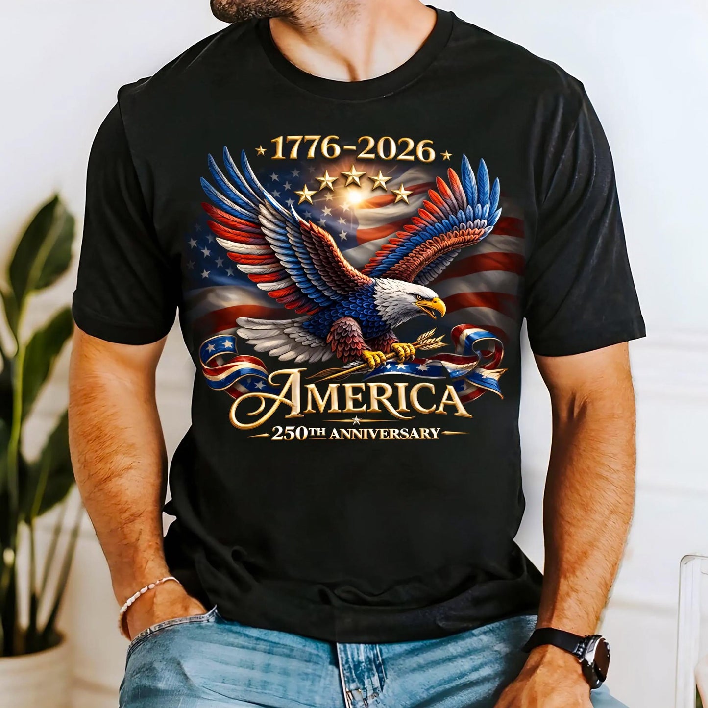 America 250th Anniversary America Patriotic Usa 250 Years Bald Eagle American Tee 1776 2026 Usa 250th - T-Shirt, Sweatshirt, Hoodie
