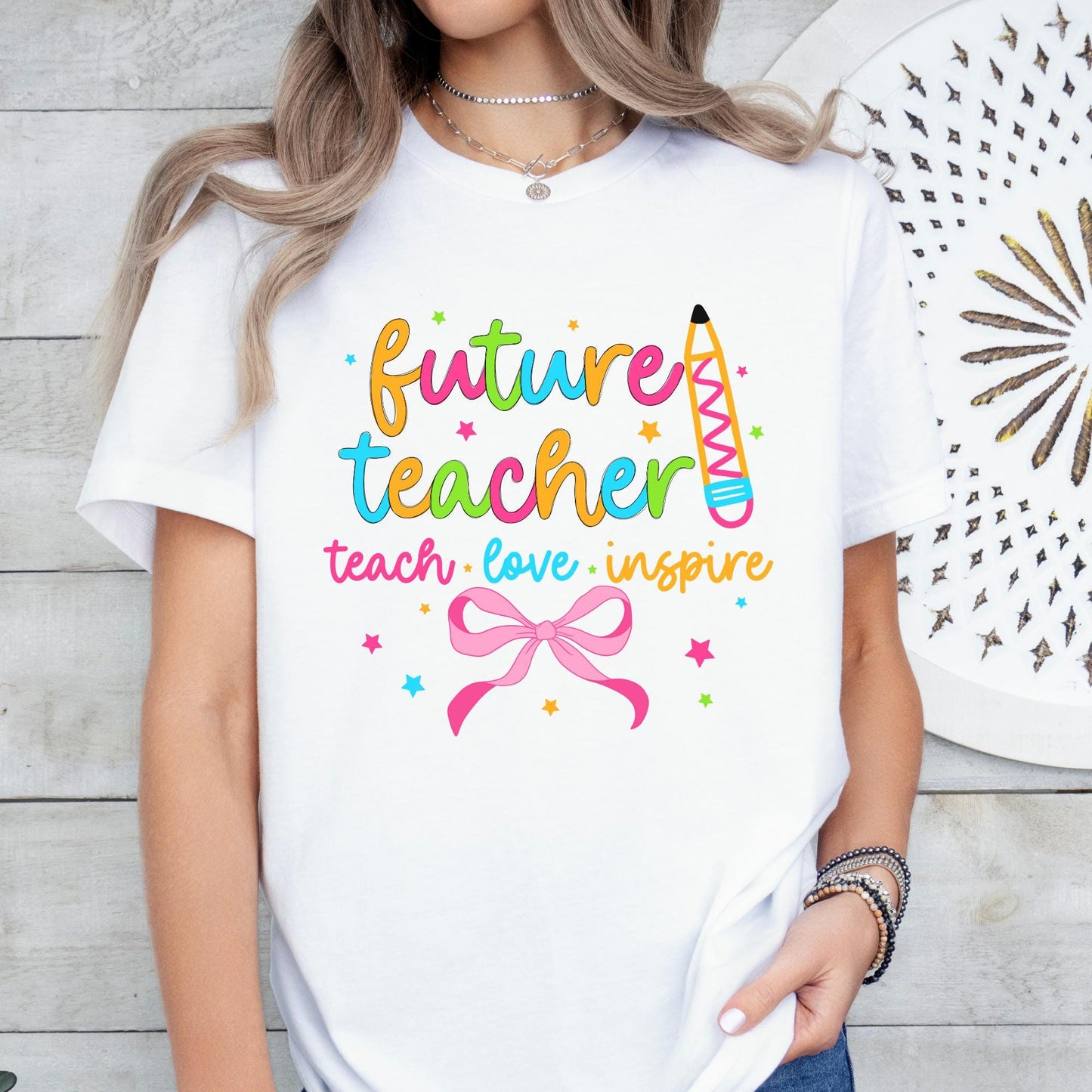Coquette Future Teacher Teacher Month School Teacher Gif Coquette Teacher Future Teacher - T-Shirt, Sweatshirt, Hoodie