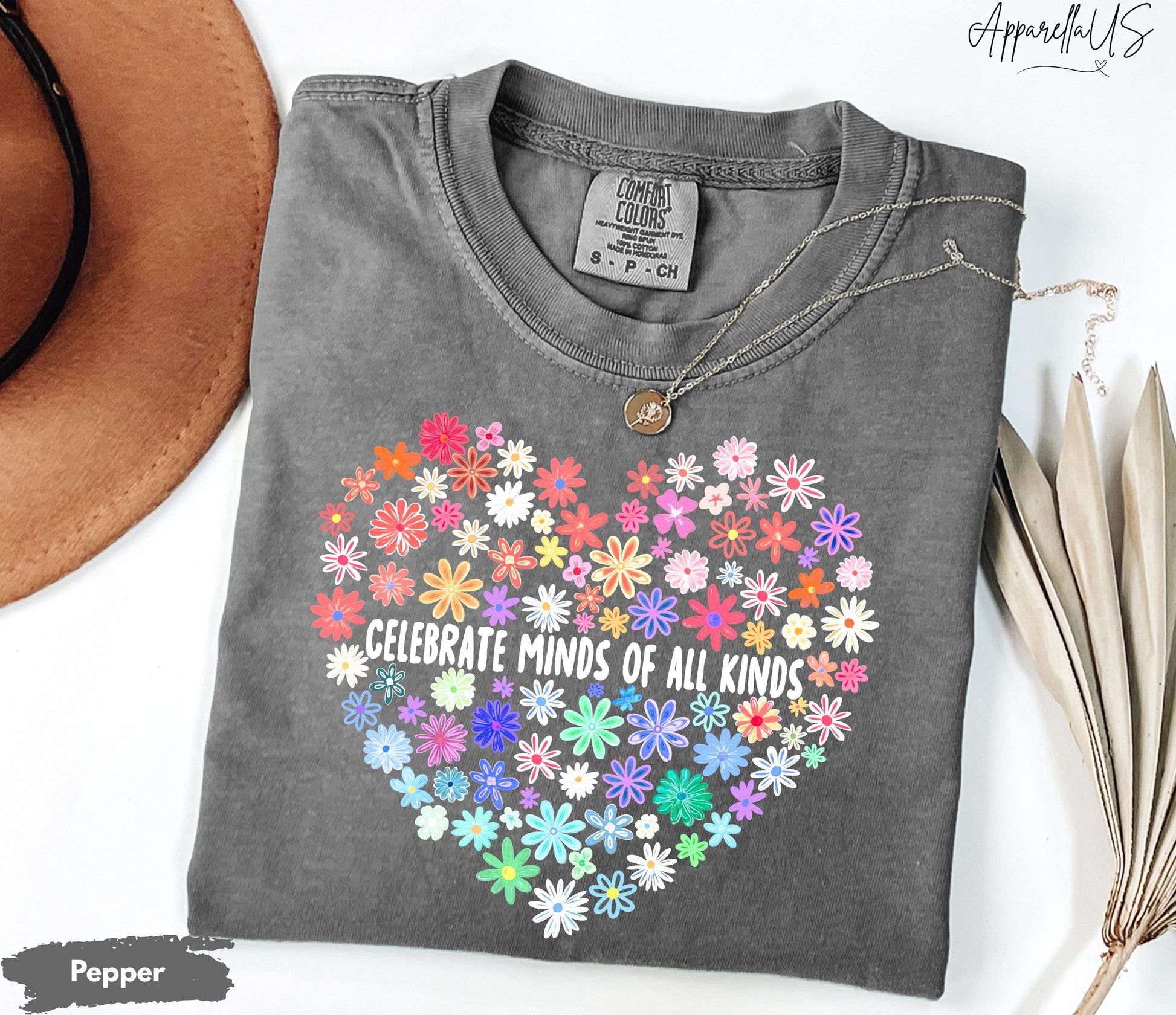 Comfort Colors Celebrate Minds Kinds Neurodiversity Autism Awareness Education Teacher Gif - T-Shirt, Sweatshirt, Hoodie