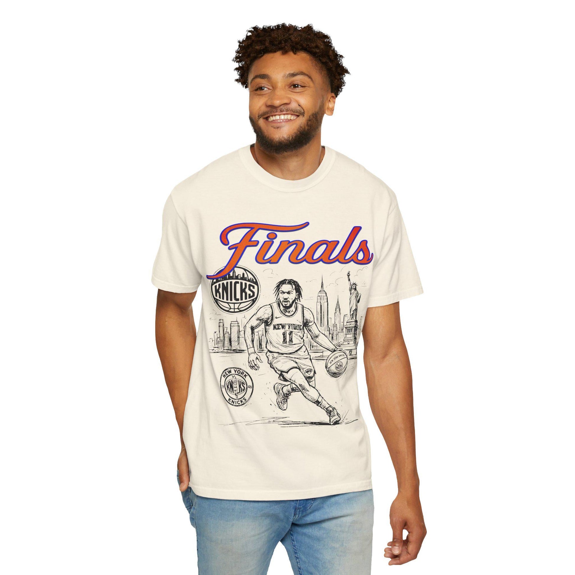 York Finals Nyc Basketball Fan Tee Playoff Basketball Orange Blue Game Day Sports - T-Shirt, Sweatshirt, Hoodie