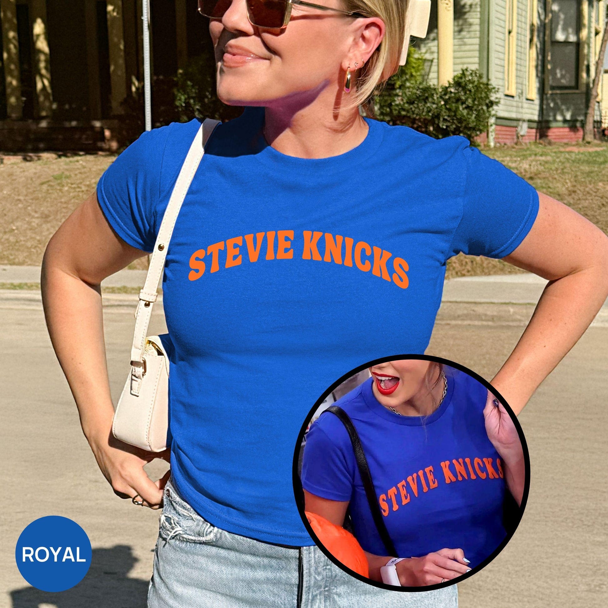 Stevie Knicks York Basketball Blue Orange Stevie Knicks Tee Limited - T-Shirt, Sweatshirt, Hoodie