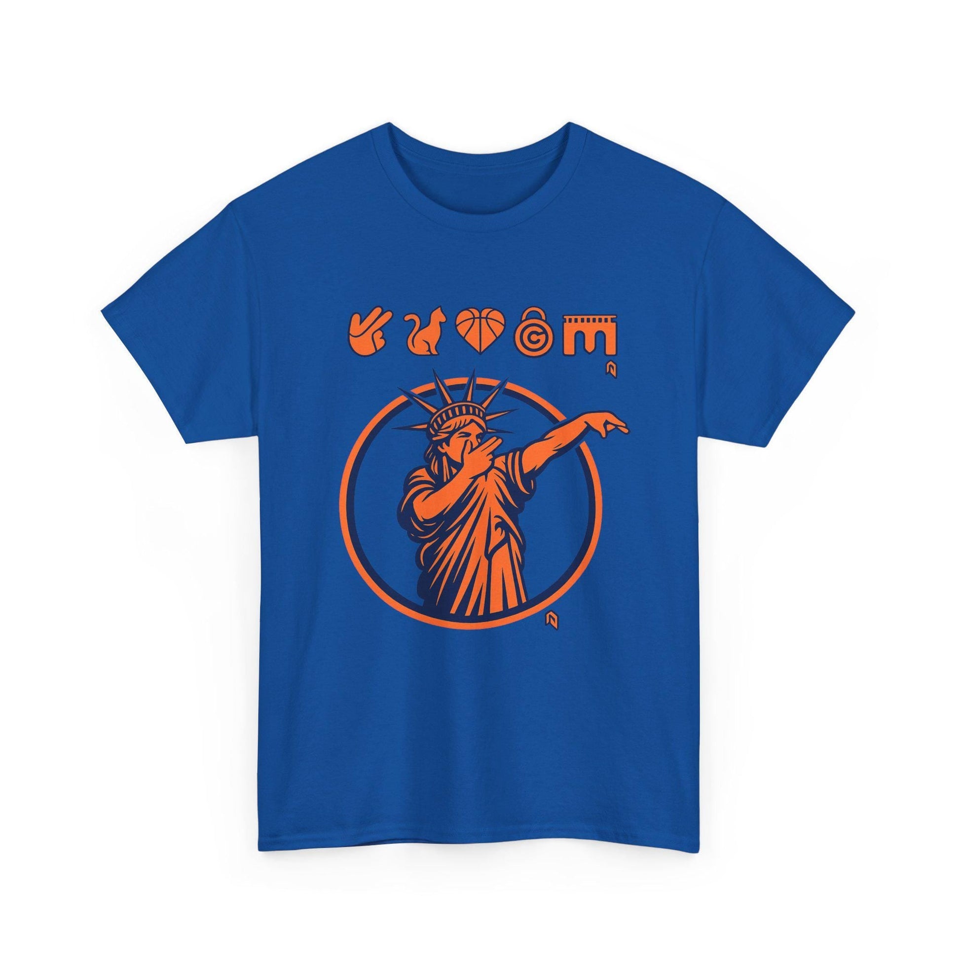 Statue Liberty Dabbing Tee Nyc Liberty Orange Navy Circle Sports Nyc Basketball - T-Shirt, Sweatshirt, Hoodie