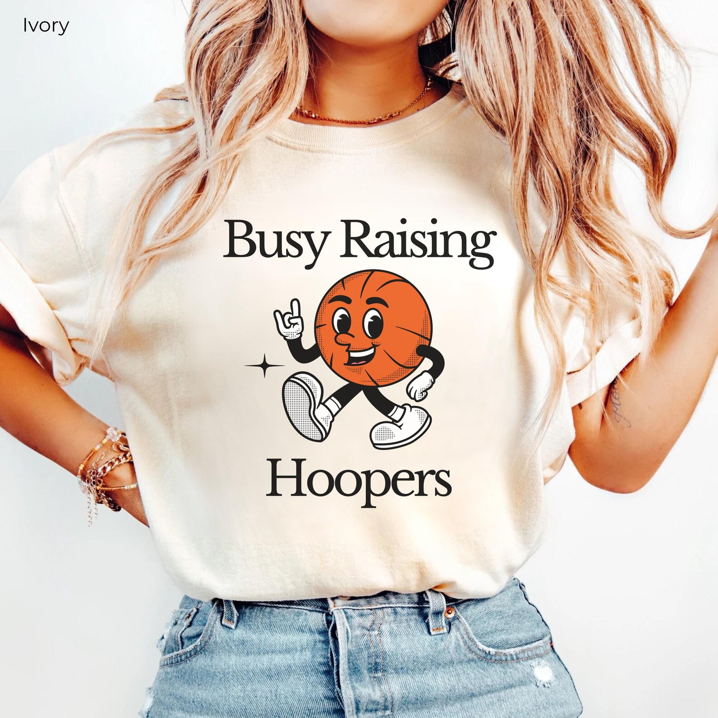 Retro Basketball Basketball Mom Basketball Dad Basketball Family Busy Raising Hoopers Sports Mom Vintage Basketball - T-Shirt, Sweatshirt, Hoodie