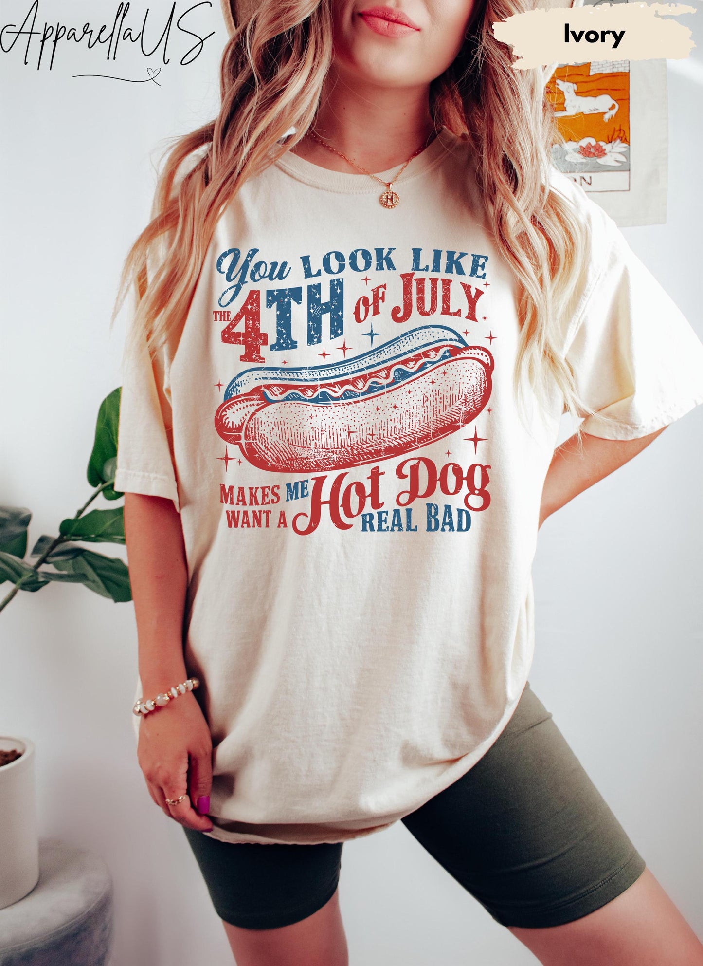 Comfort Colors Like 4th July Dog Tee July 4th Fourth July Dog Lover Patriotic - T-Shirt, Sweatshirt, Hoodie