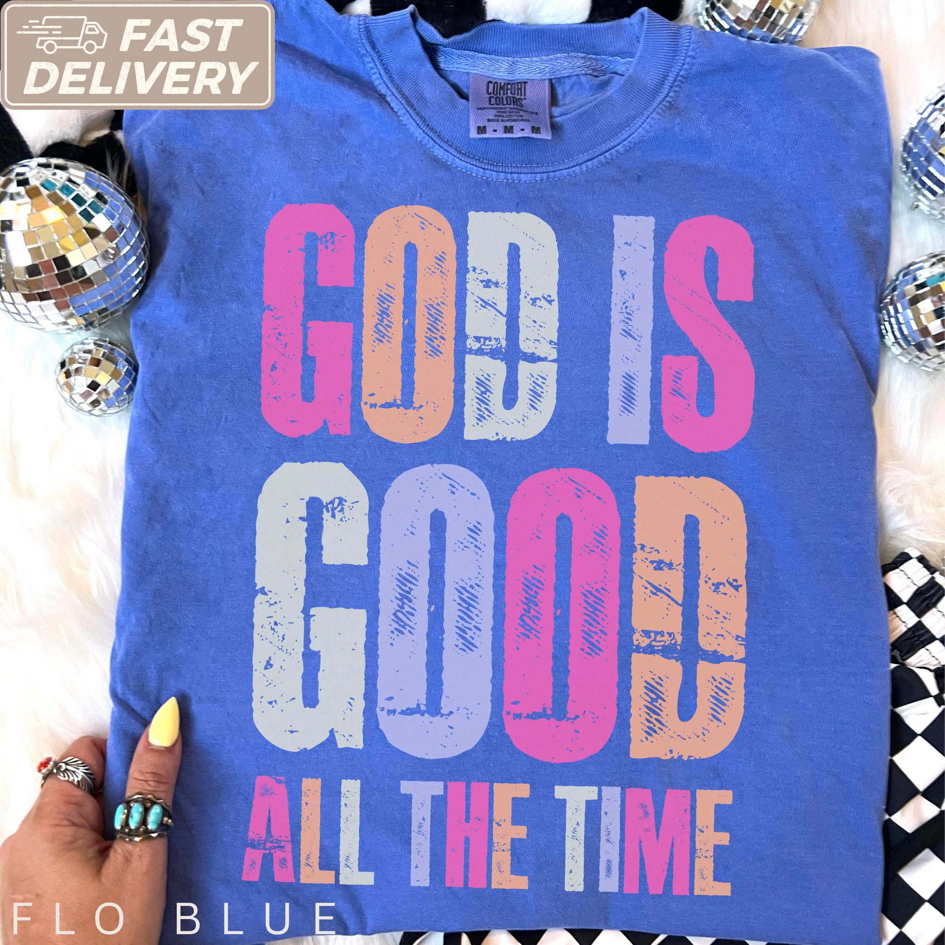 Comfort Color God Good Time Summer Christian Bible Verse Quote Religious Tees - T-Shirt, Sweatshirt, Hoodie