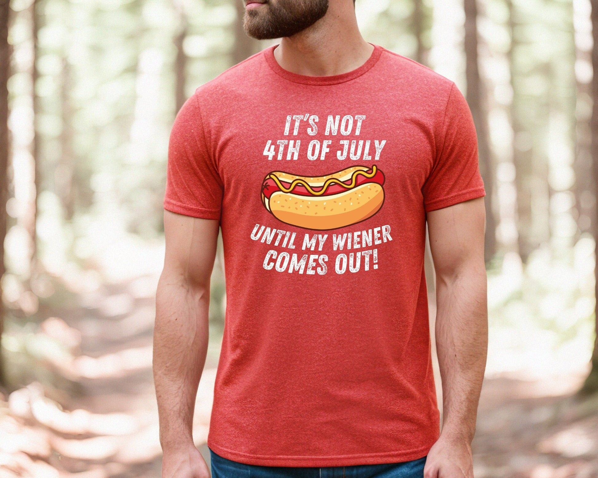 4th July It'S 4th July Until Wiener Comes Independence Day Tee 4th July Dog Lovers July 4th - T-Shirt, Sweatshirt, Hoodie