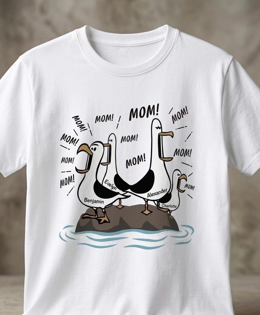 Seagull Mom Island Chaos Expressive Birds Unisex T-shirt, Sweatshirt, Hoodie - T-Shirt, Sweatshirt, Hoodie