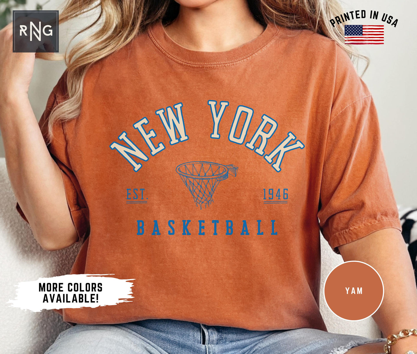 York Basketball Retro Knick Basketball York Basketball York Sports Retro Knick Fan - T-Shirt, Sweatshirt, Hoodie