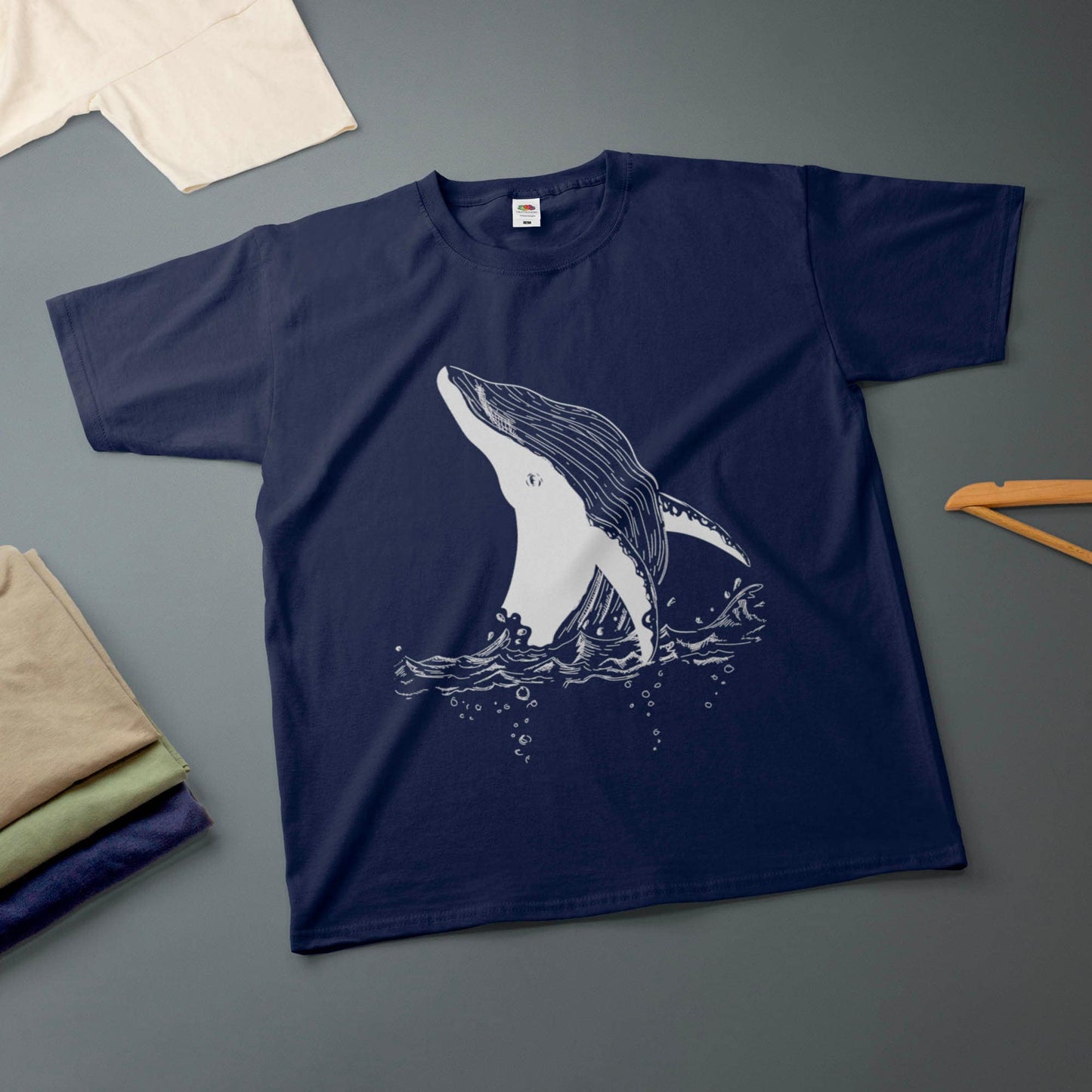 Whale Ink Drawing Various Sizes Colours Tee Unisex T-shirt, Sweatshirt, Hoodie - T-Shirt, Sweatshirt, Hoodie