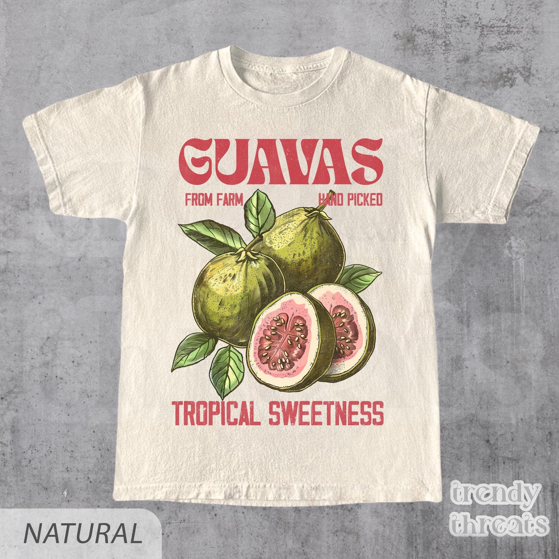Guavas Retro Commercial Vintages Guavas Label Exotic Fruit Lover Tee - T-Shirt, Sweatshirt, Hoodie