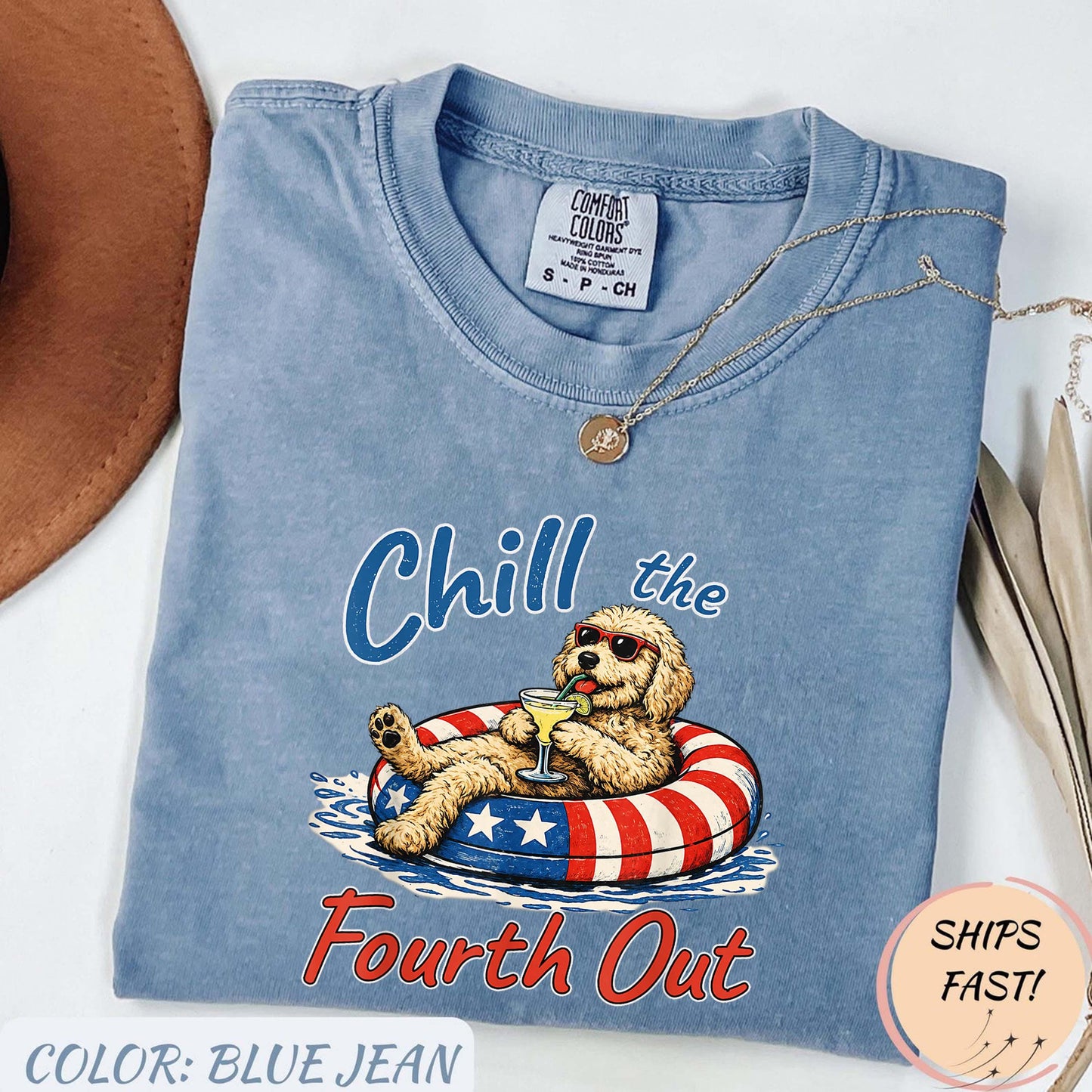 Chill Fourth Goldendoodle Dog Lover Unisex T-shirt, Sweatshirt, Hoodie - T-Shirt, Sweatshirt, Hoodie