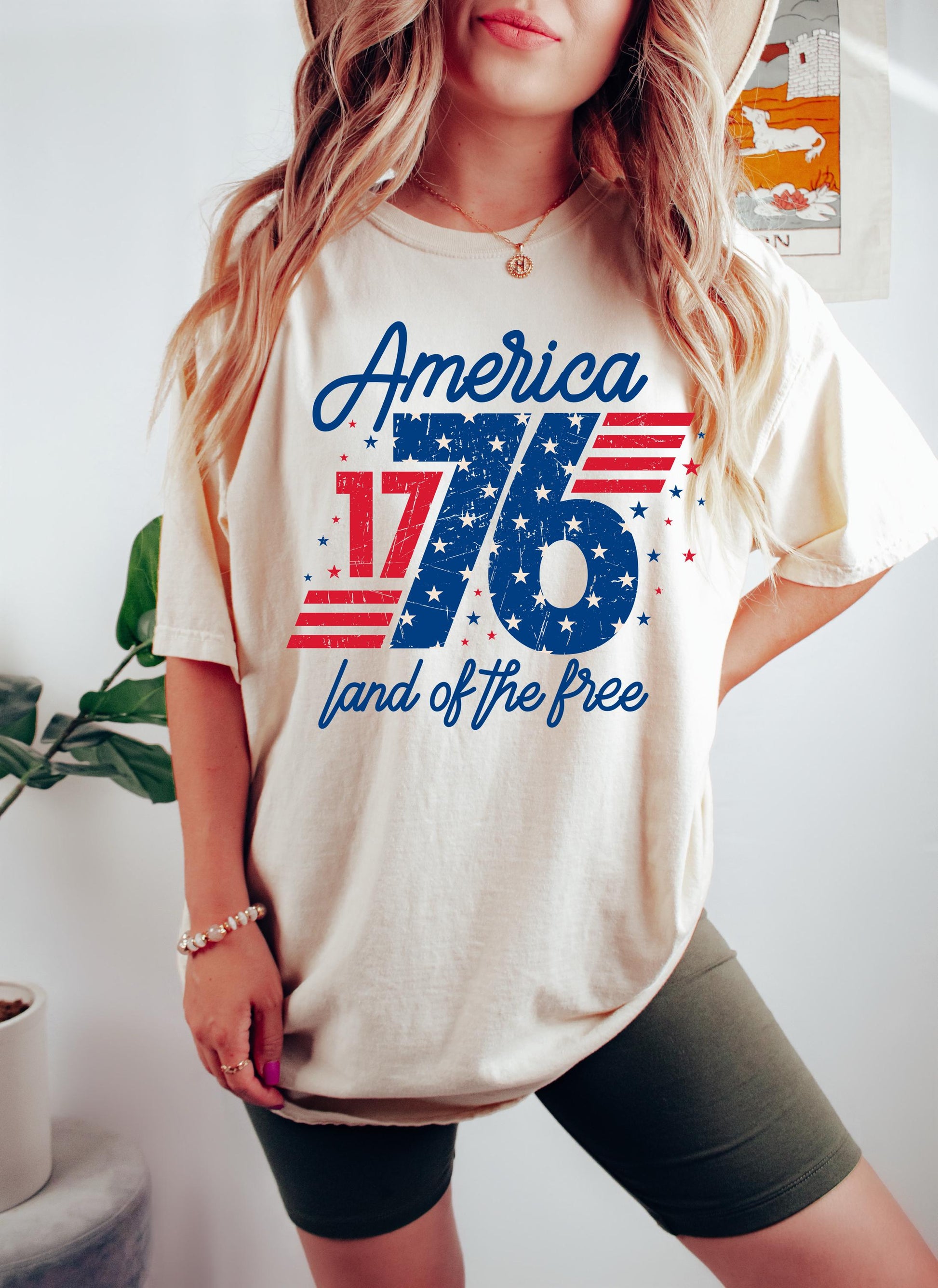 1776 America Land Free Usa Patriotic 4th July Retro Independence Day Retro Usa Tee - T-Shirt, Sweatshirt, Hoodie