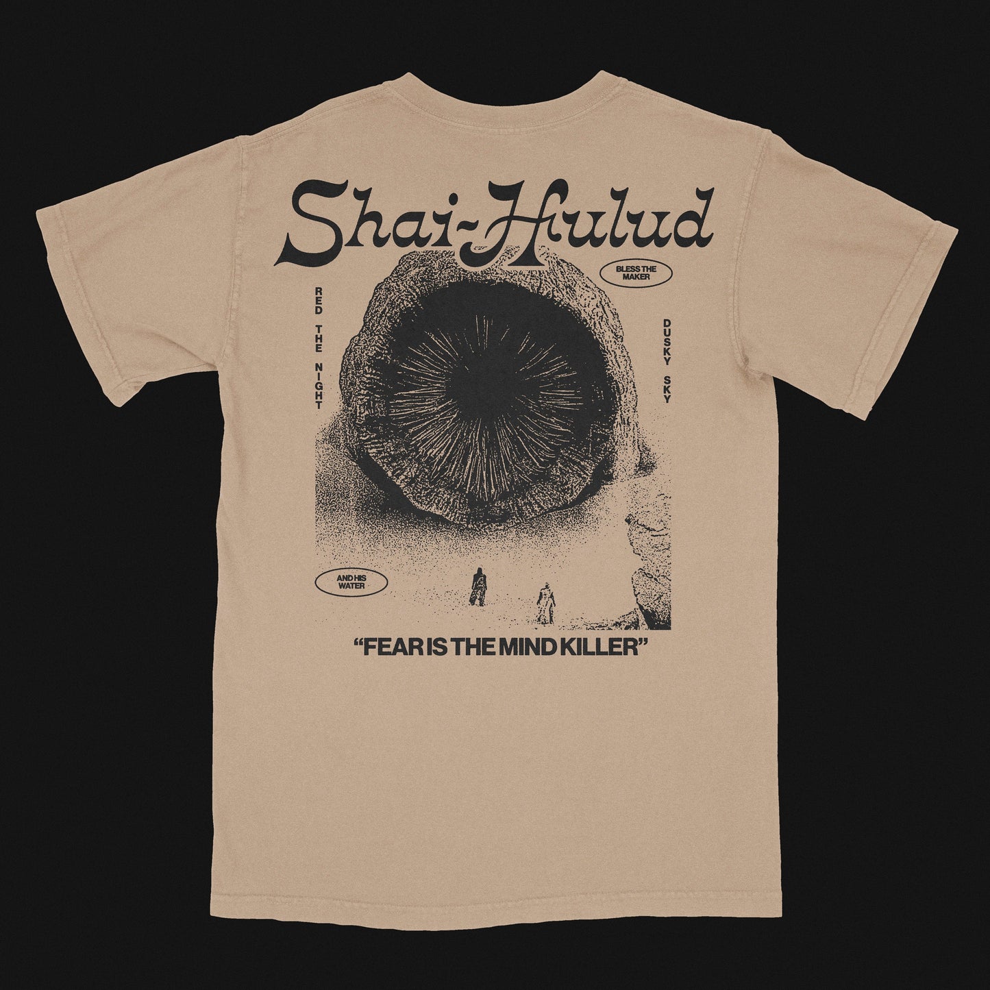 Dune Vintage Sand Tee Gildan 5000 Shai-Hulud Movie Teeshirt Sandworm Retro Arrakis Merch Al Gaib - T-Shirt, Sweatshirt, Hoodie