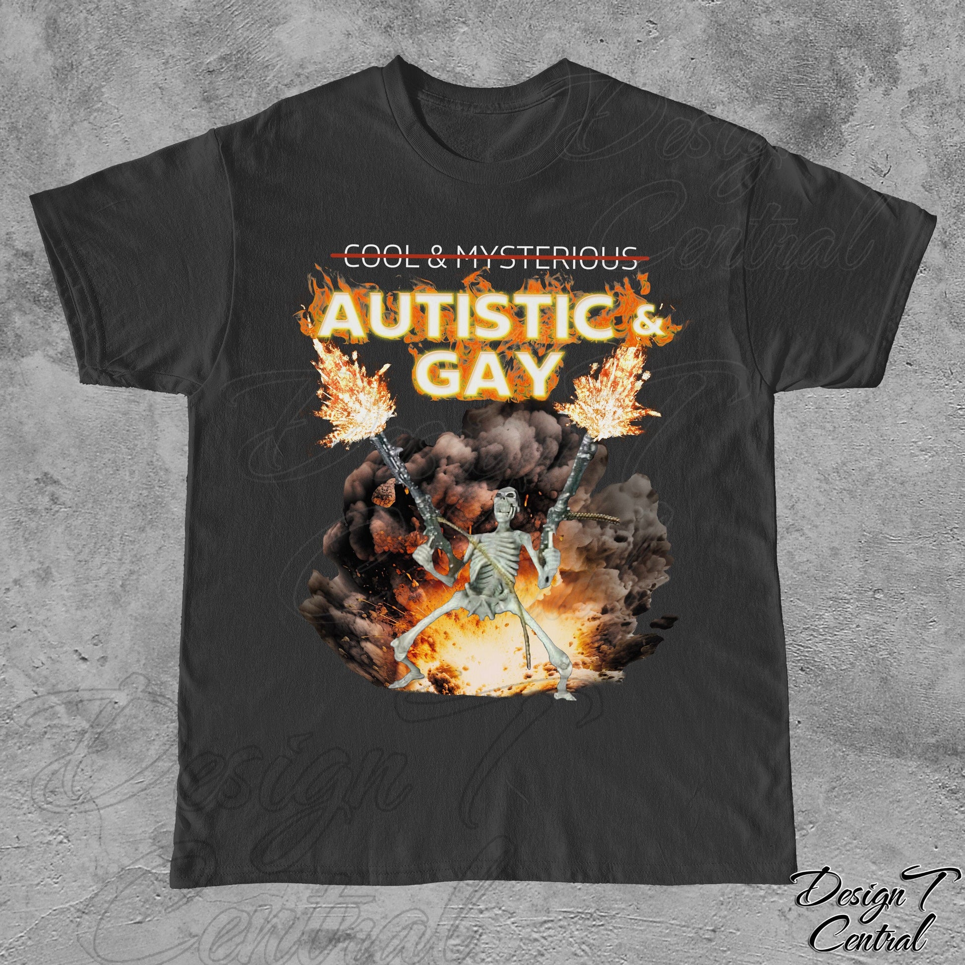 Autistic Gay Skeleton Explosion Unisex T-shirt, Sweatshirt, Hoodie - T-Shirt, Sweatshirt, Hoodie