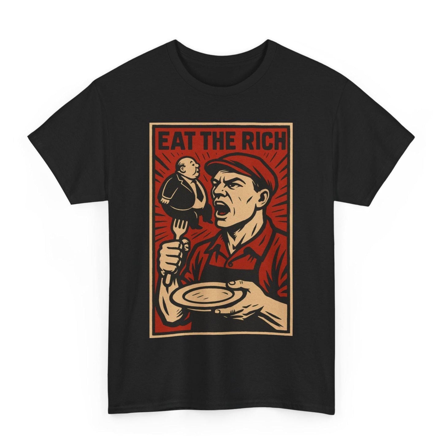 Eat Rich Soviet Propaganda Retro Ussr Class War Anti-Elite Rebels - T-Shirt, Sweatshirt, Hoodie