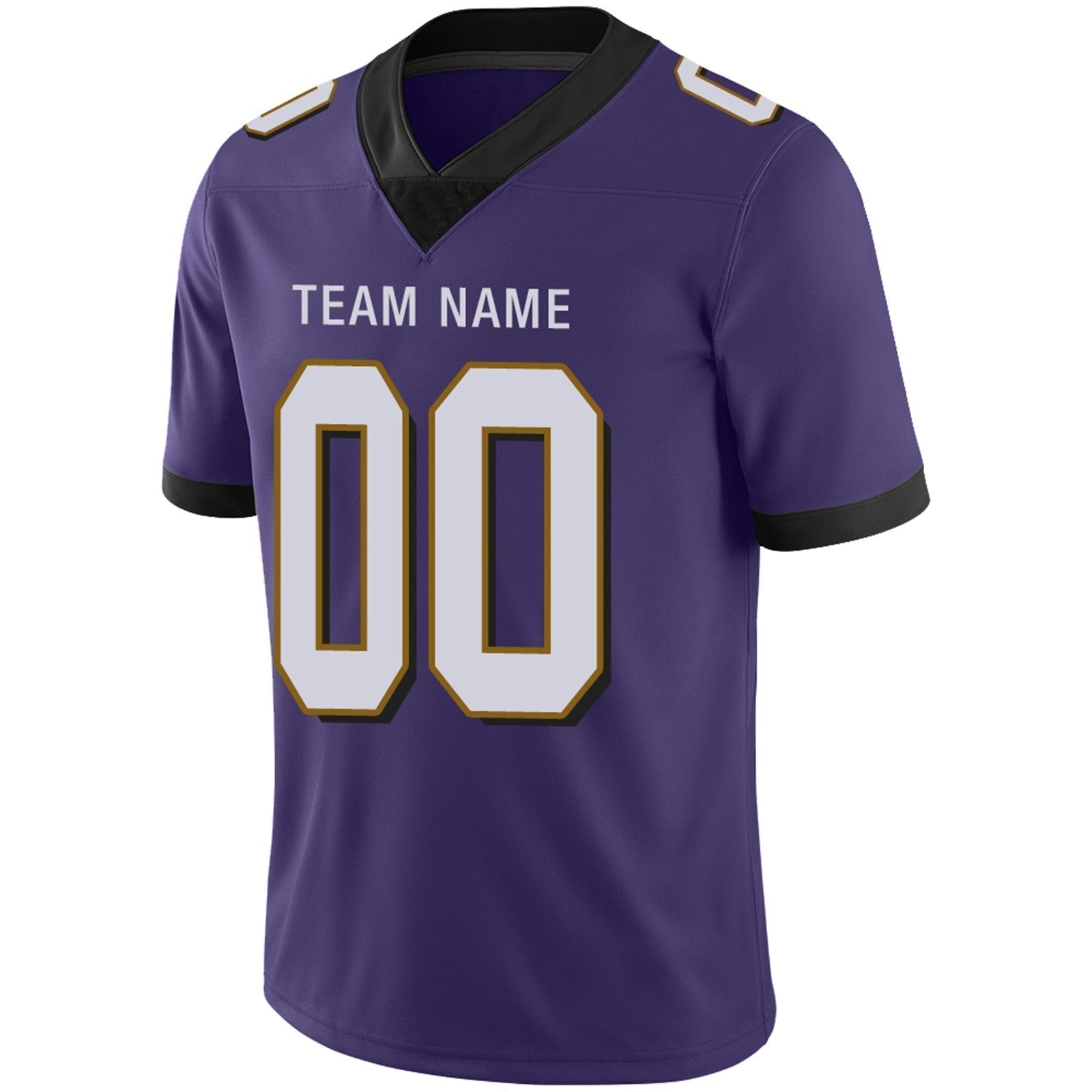 Custom B.Ravens Football JerseyS Team Player or Personalized Design Your Own Name for Men's Women's Youth Jerseys Purple football jersey product view 2