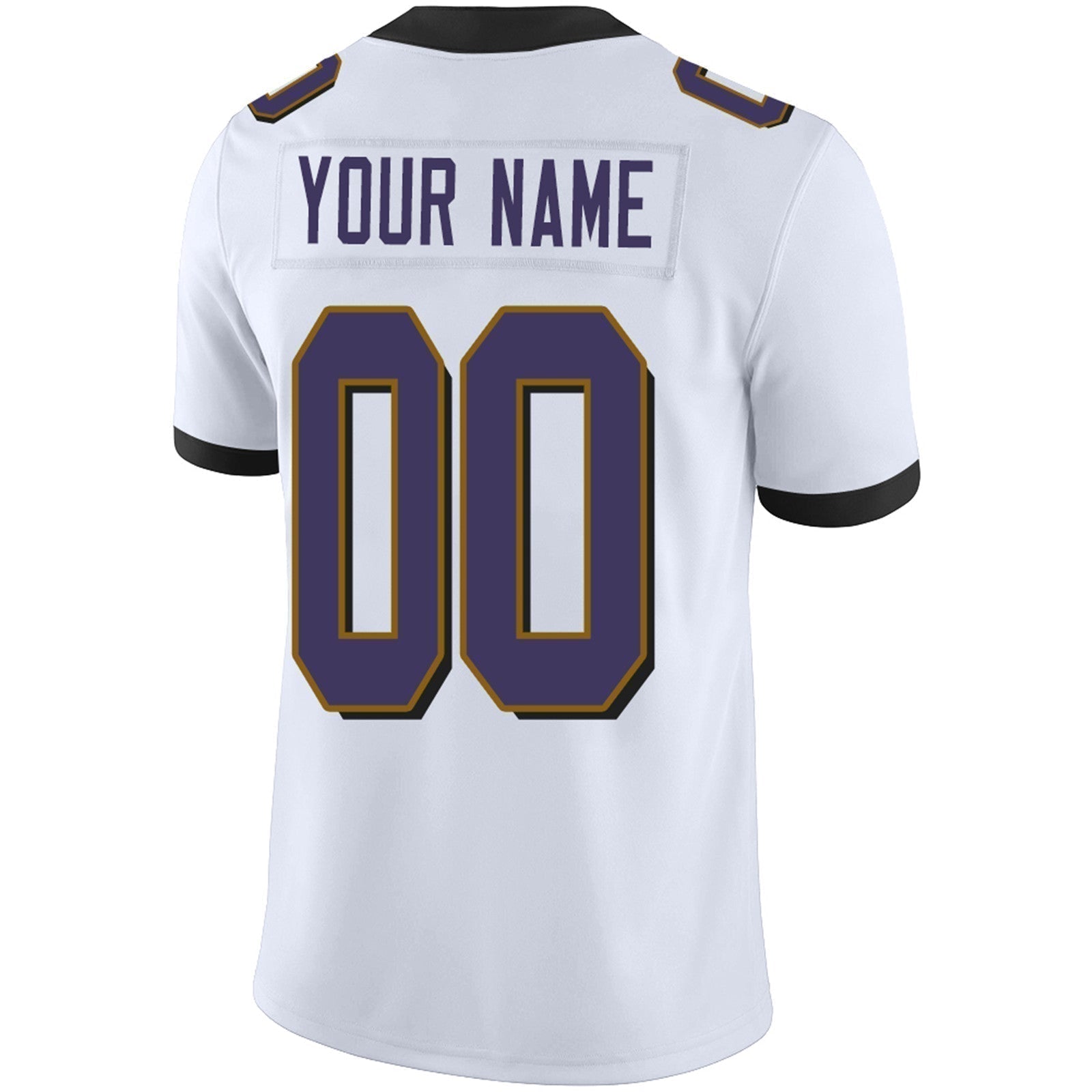 Custom B.Ravens Football JerseyS Team Player or Personalized Design Your Own Name for Men's Women's Youth Jerseys Purple football jersey product view 3