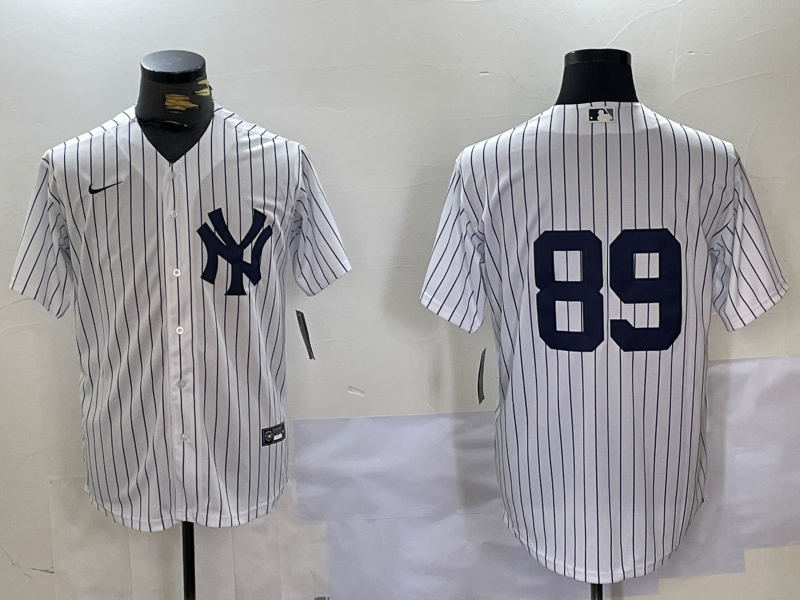Men's New York Yankees Jasson Dominguez White Player Jersey baseball jersey product view 1