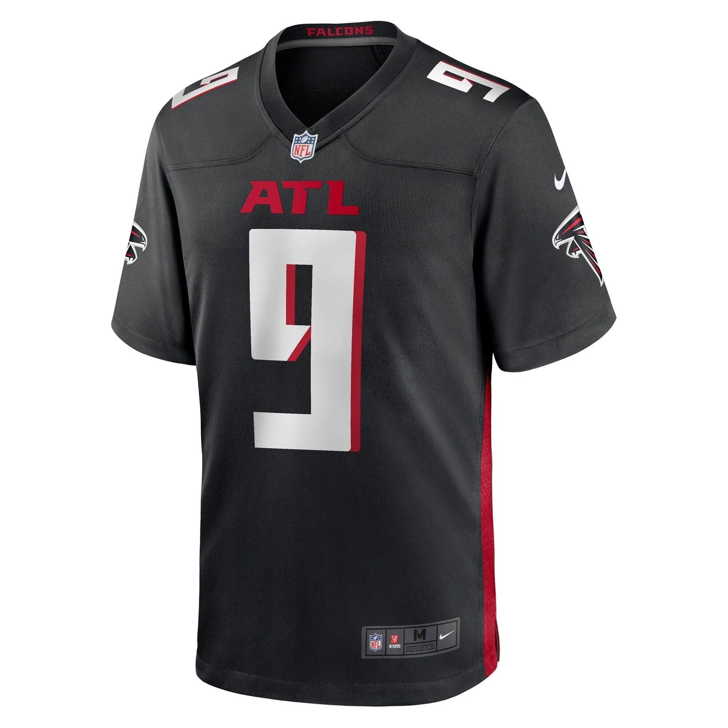 Michael Penix Jr. Atlanta Falcons Game Jersey - Black football jersey product view 2