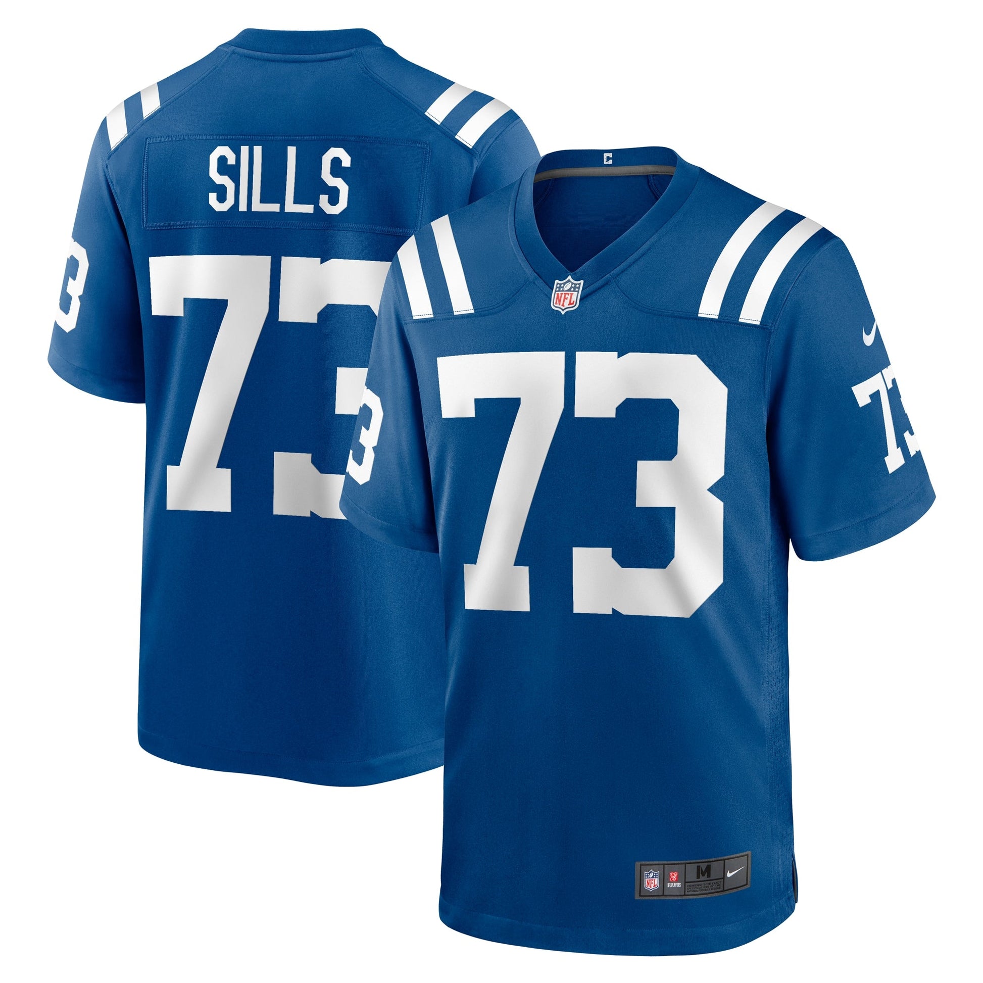 Josh Sills Indianapolis Colts Team Game Jersey - Royal football jersey product view 1