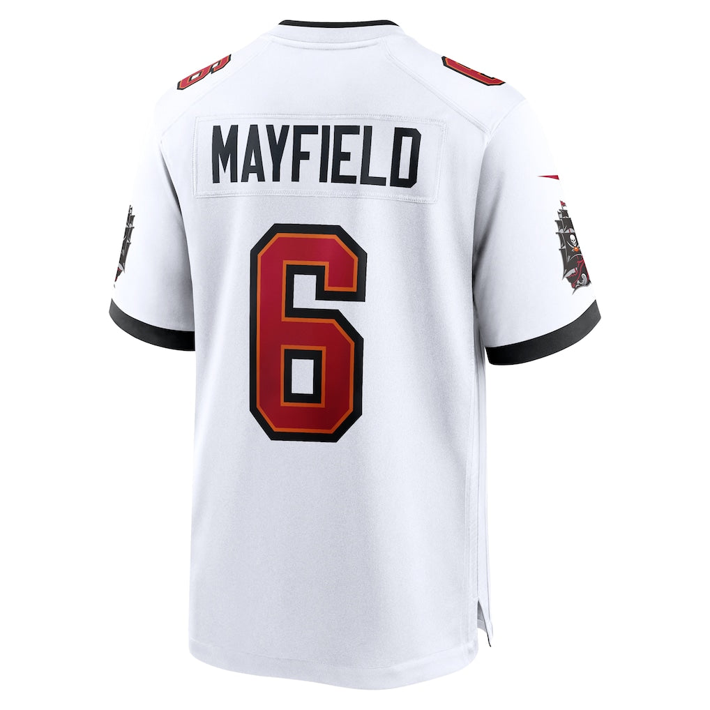TB.Buccaneers #6 Baker Mayfield White Away Game Jersey football jersey product view 1