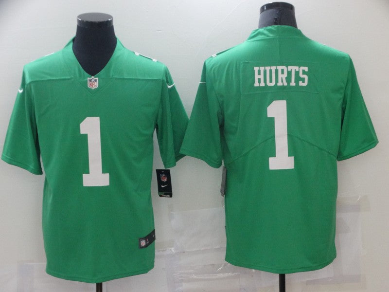 Men's Philadelphia Eagles Jalen Hurts Green Game Jersey football jersey product view 1
