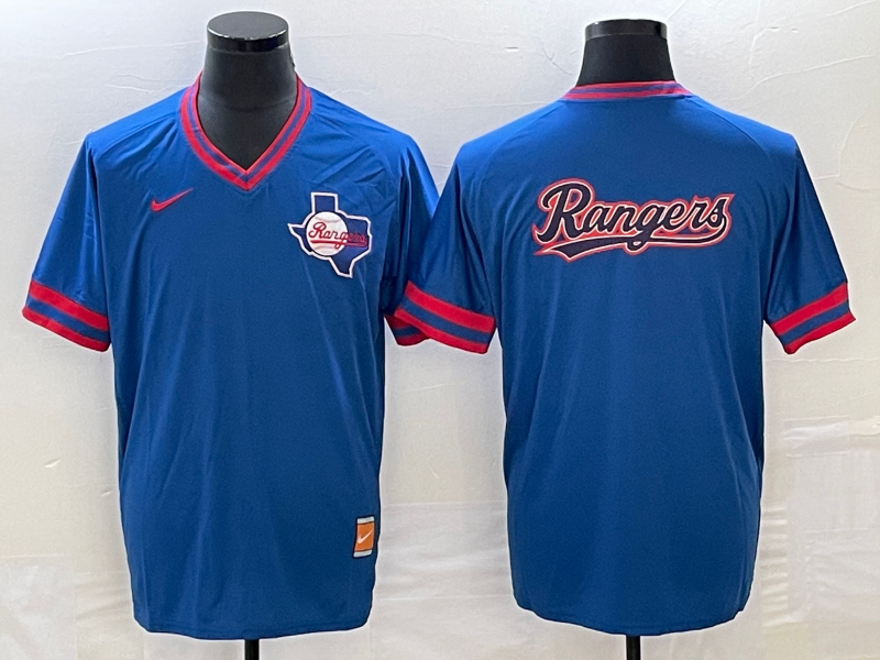 Men's Texas Rangers Blue Replica Player Jersey1 baseball jersey product view 1