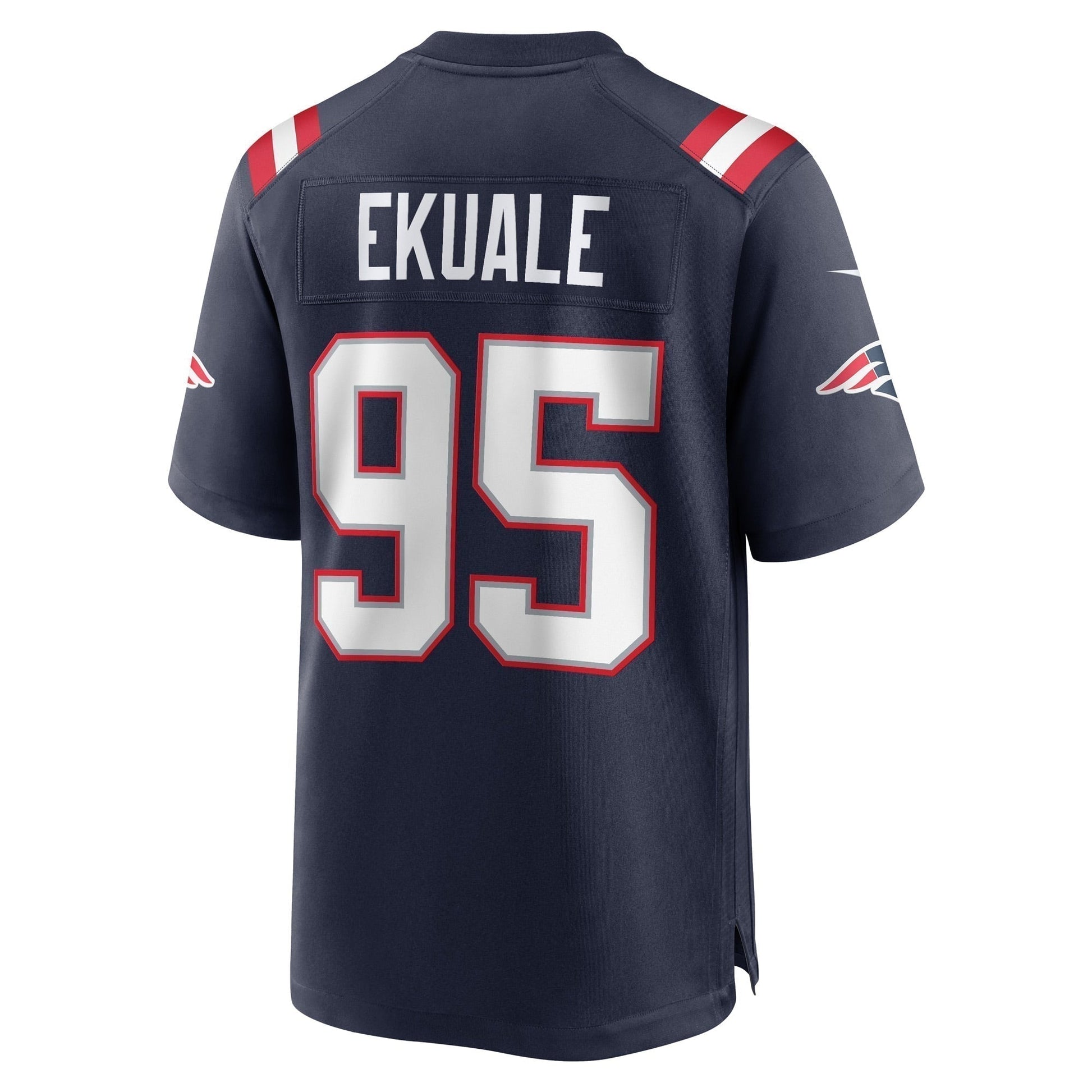 Daniel Ekuale New England Patriots Game Jersey - Navy football jersey product view 3
