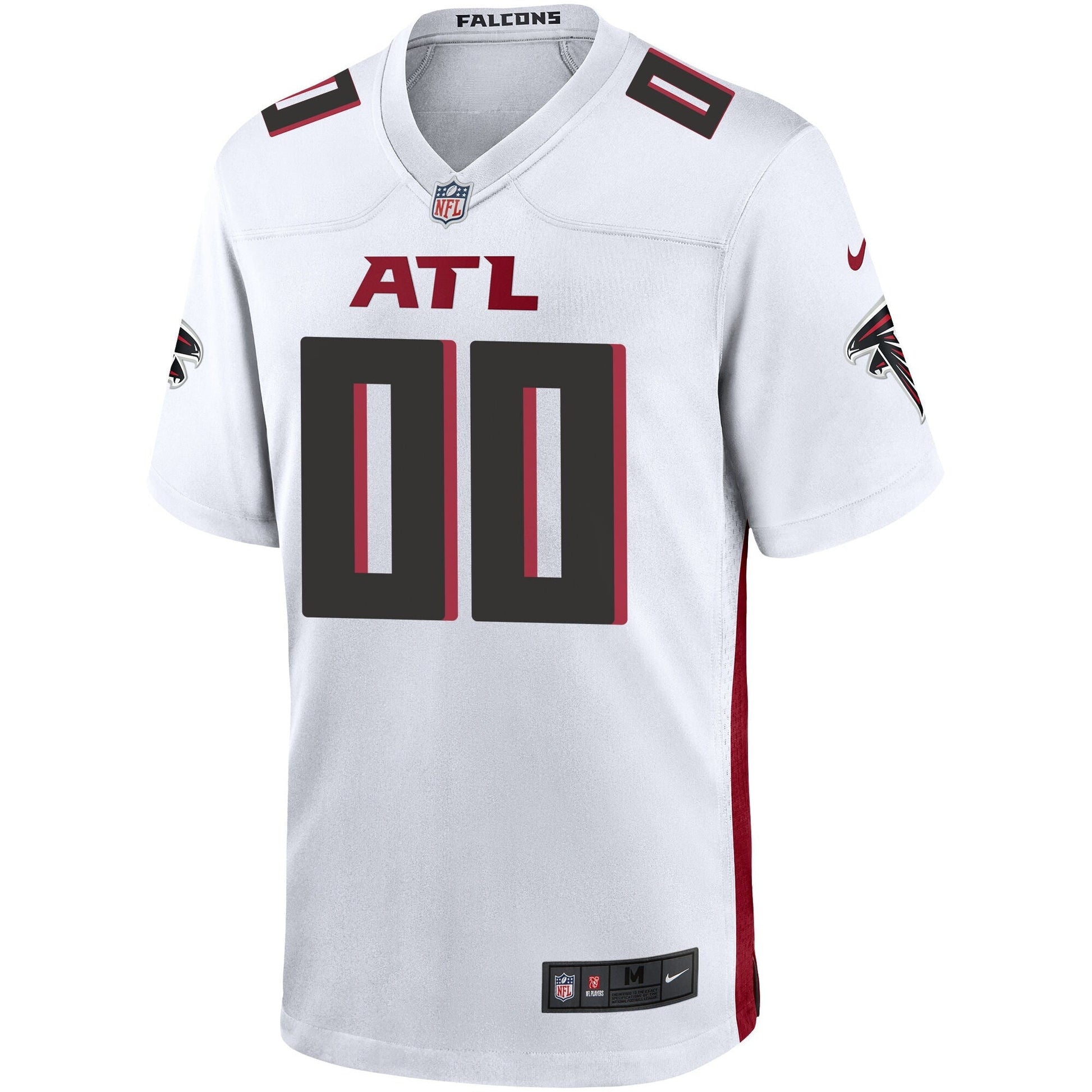 Atlanta Falcons Custom Game Jersey - White football jersey product view 2