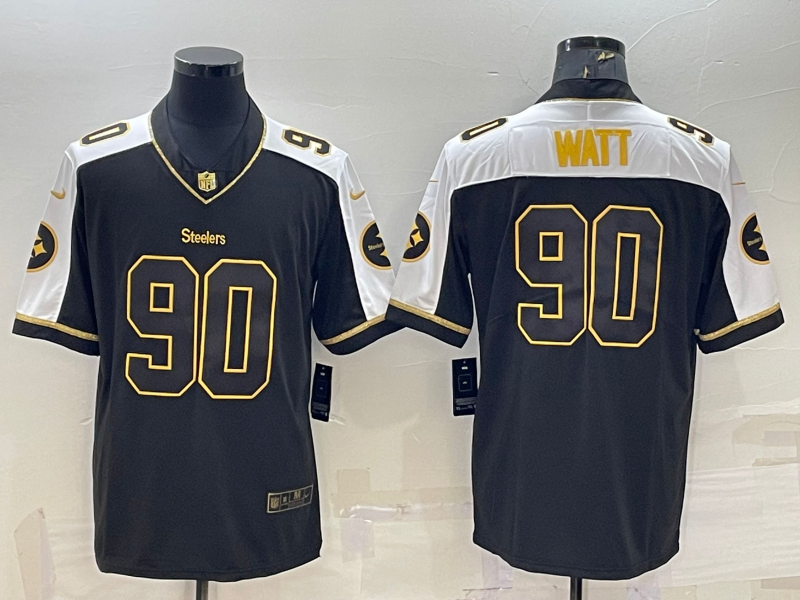 Men's Pittsburgh Steelers T.J. Watt Black Game Jersey football jersey product view 1