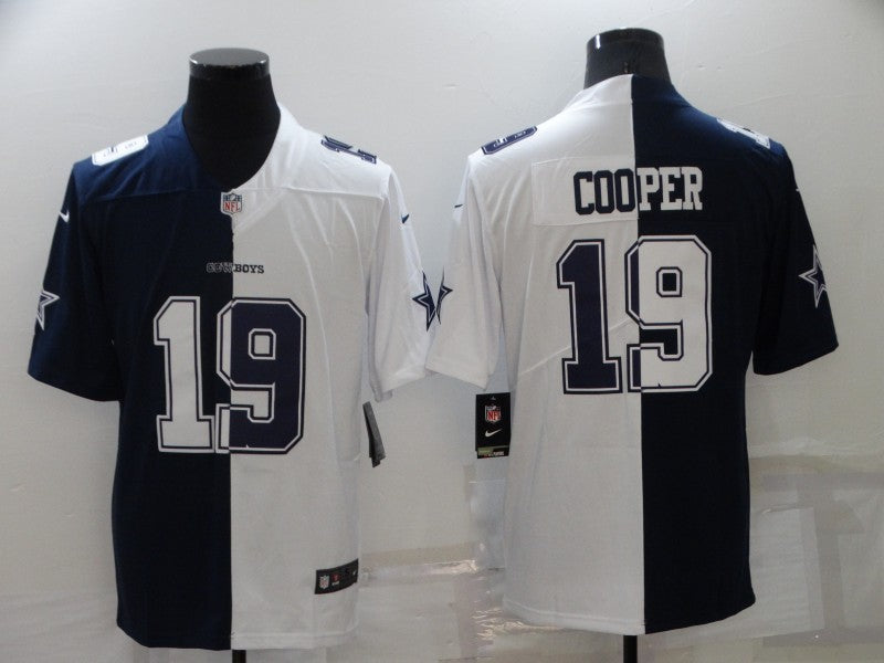Men's Dallas Cowboys Amari Cooper #19 Navy/White Game Jersey1 football jersey product view 1