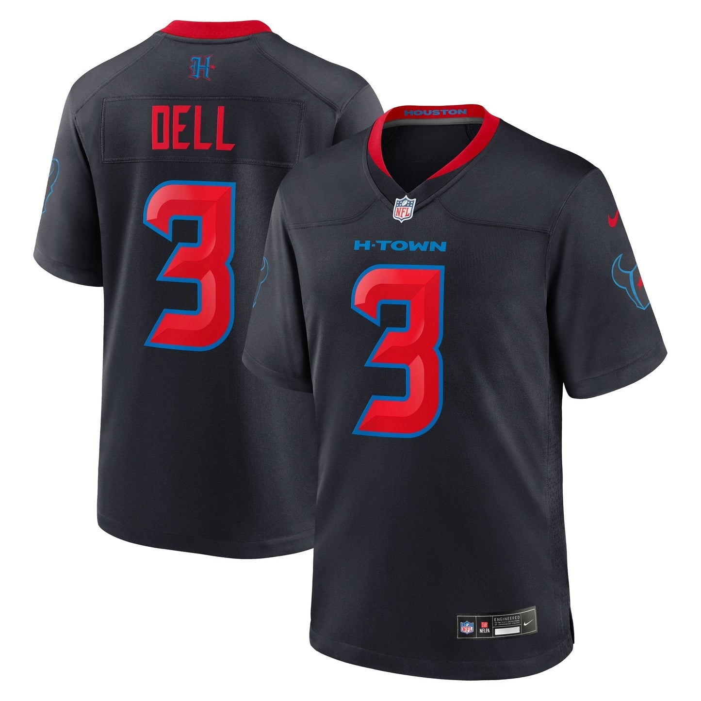 Houston Texans Tank Dell Navy 2nd Alternate Game Jersey football jersey product view 1