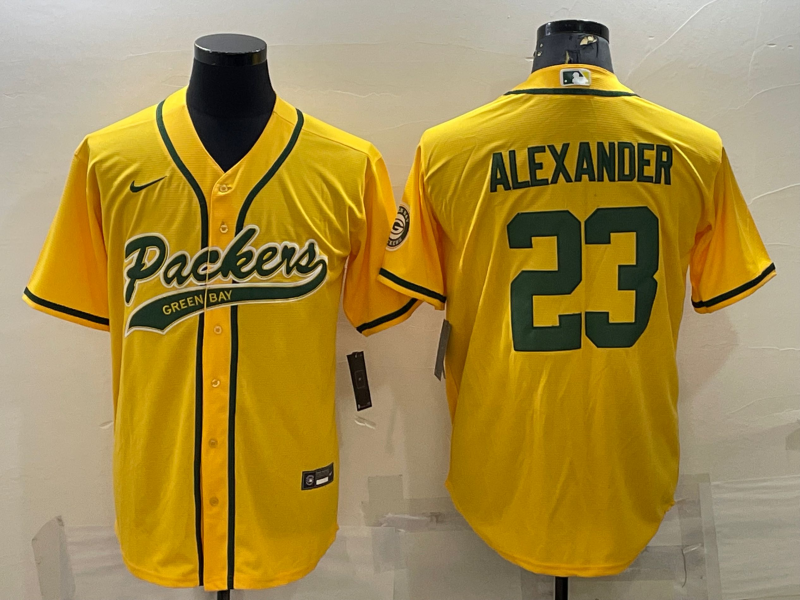 Men's Green Bay Packers Jaire Alexander #23 Gold Inverted Team Game Jersey1 Joint Edition football jersey product view 1