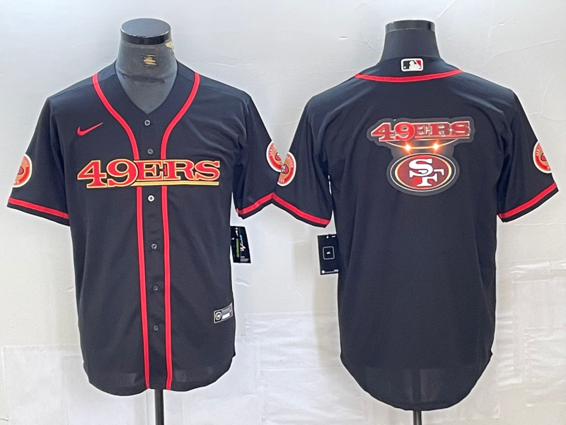 Men's San Francisco 49ers Black Joint Edition Game Jersey1 football jersey product view 1