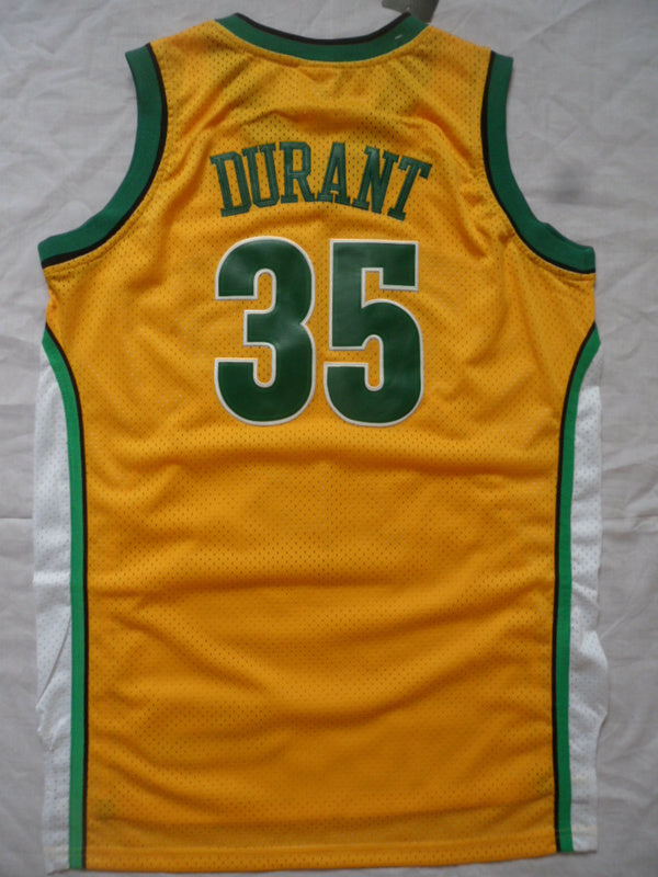 SuperSonics No. 35 Durant Yellow Retro Fan Edition New Fabric Jersey basketball jersey product view 2