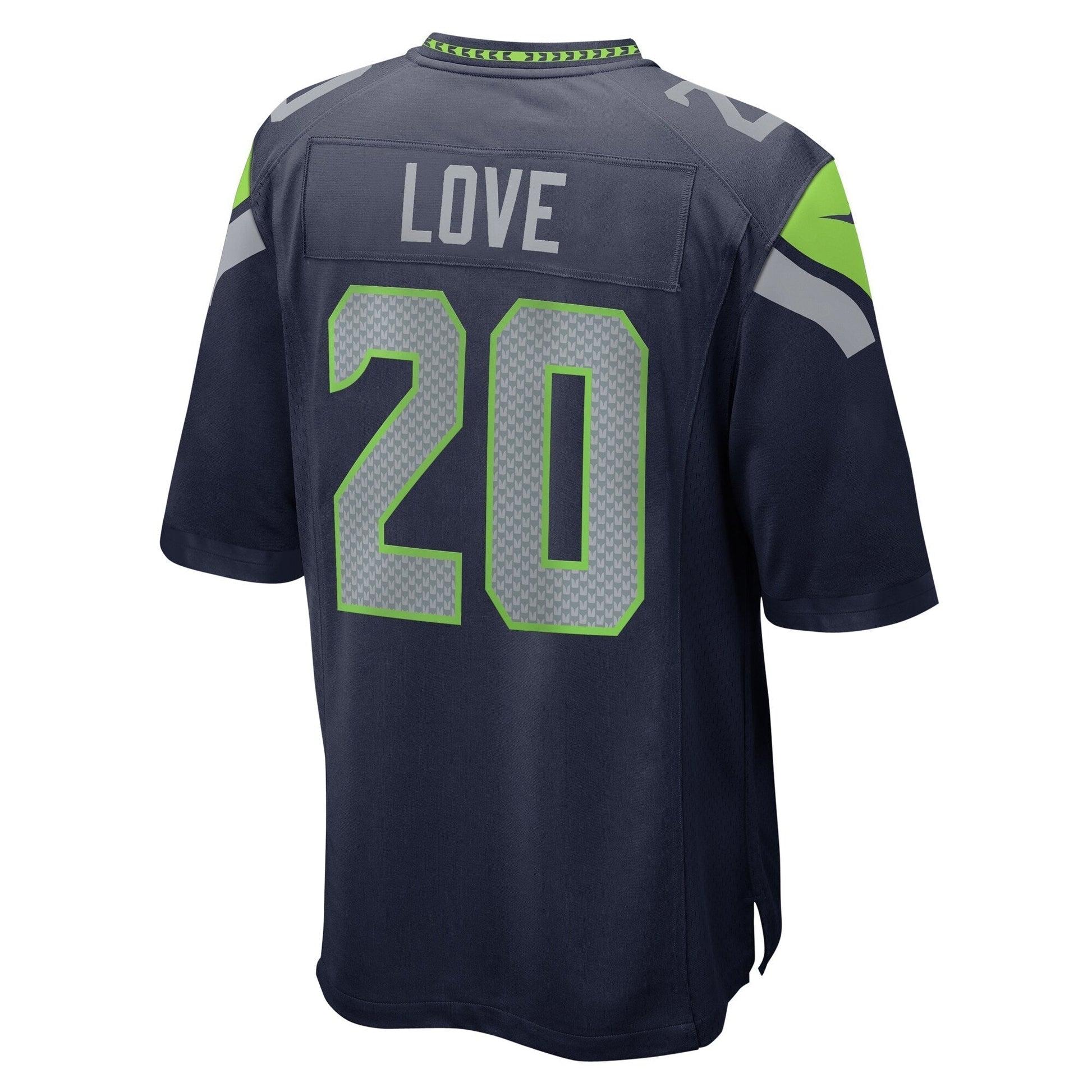 Julian Love Seattle Seahawks Game Jersey - College Navy football jersey product view 3