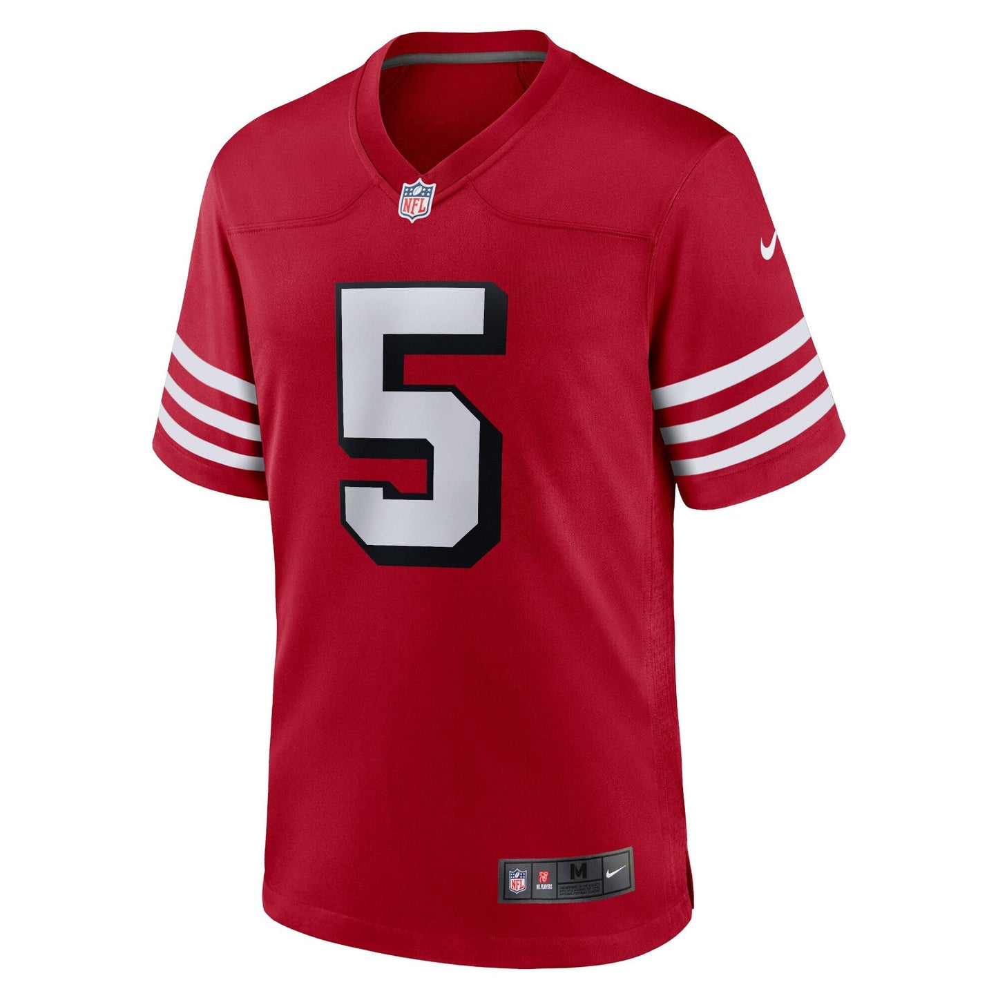 Trey Lance San Francisco 49ers Alternate Game Jersey - Scarlet football jersey product view 2
