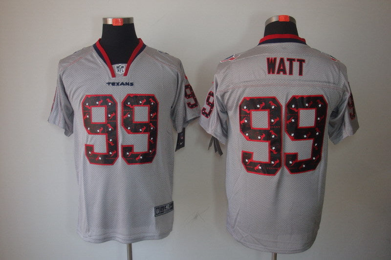 Men's Houston Texans J.J. Watt #99 Gray Game Player Jersey1 football jersey product view 1