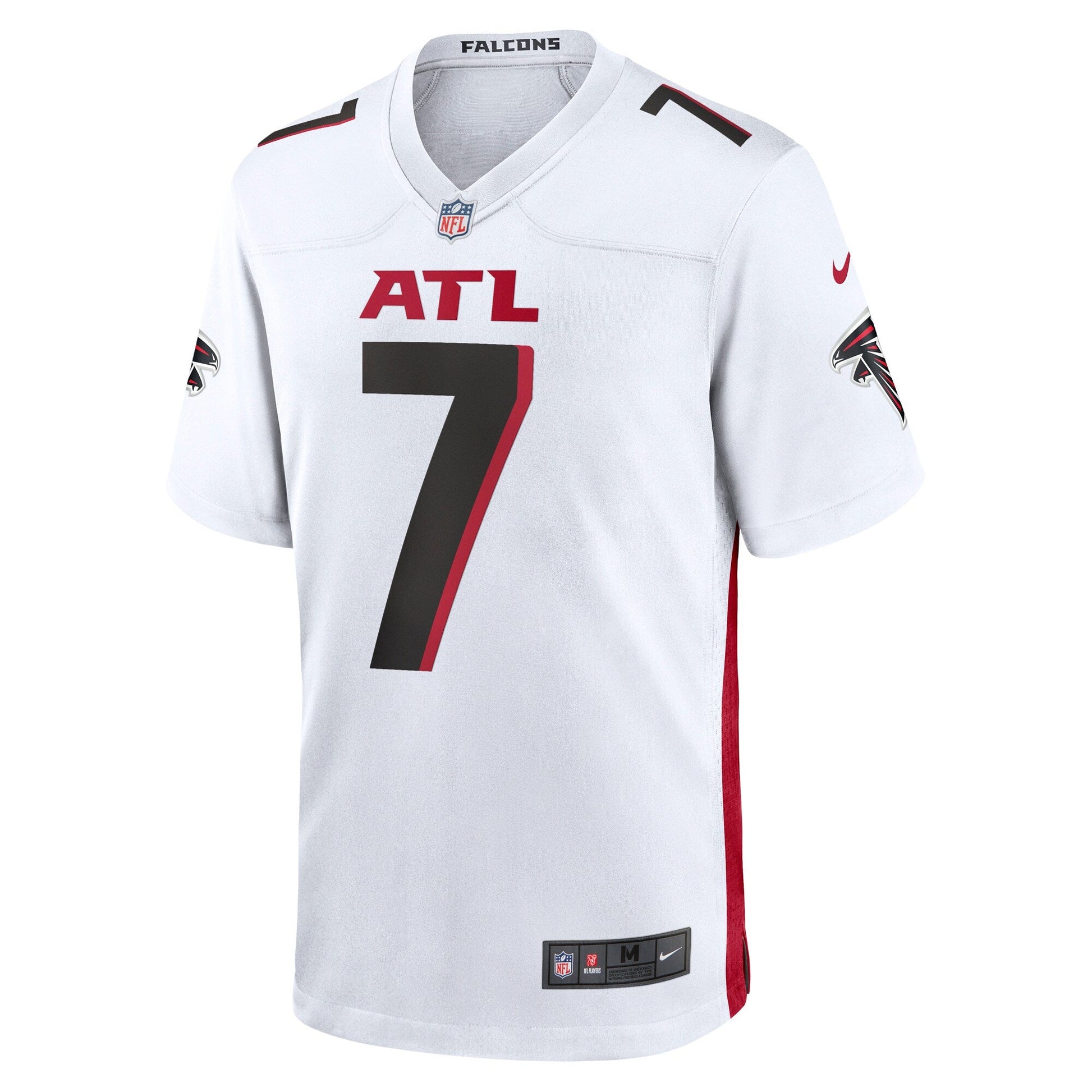 Bijan Robinson Atlanta Falcons Game Jersey - White football jersey product view 2