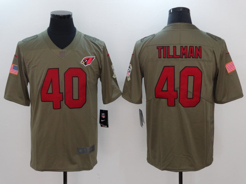 Men's Arizona Cardinals Pat Tillman #40 Brown Player Game Jersey1 football jersey product view 1