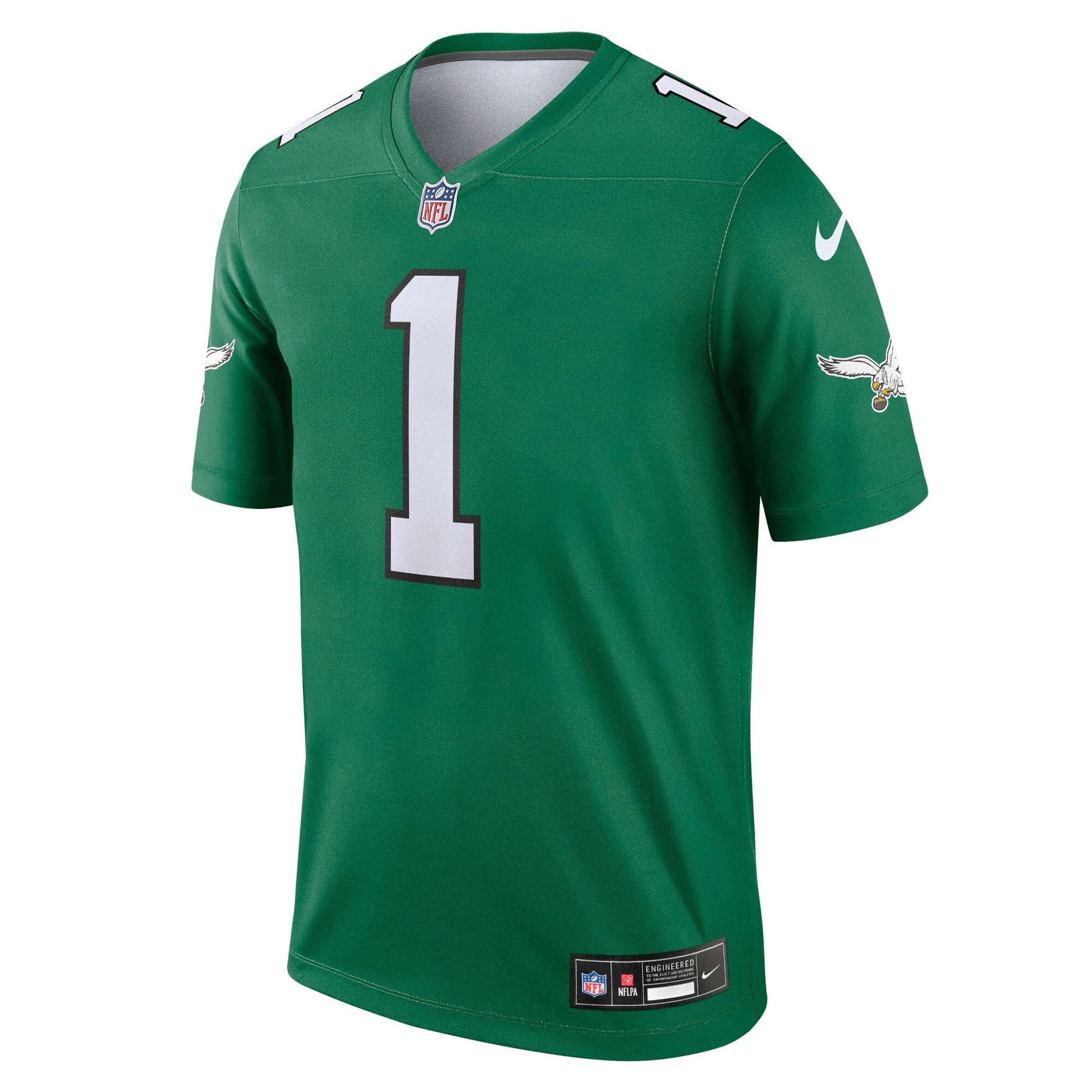 Jalen Hurts Philadelphia Eagles Alternate Legend Jersey - Kelly Green football jersey product view 2