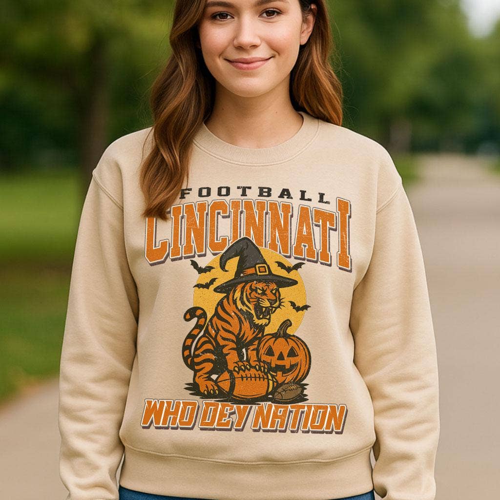 Cincinnati Spooky Crow Pumpkin Football Shirt Unisex T-shirt, Sweatshirt, Hoodie, Long Sleeve Tee - T-Shirt, Sweatshirt, Hoodie