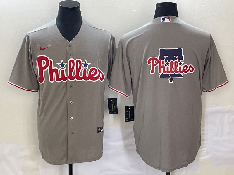 Men's Philadelphia Phillies Gray Replica Team Jersey baseball jersey product view 1