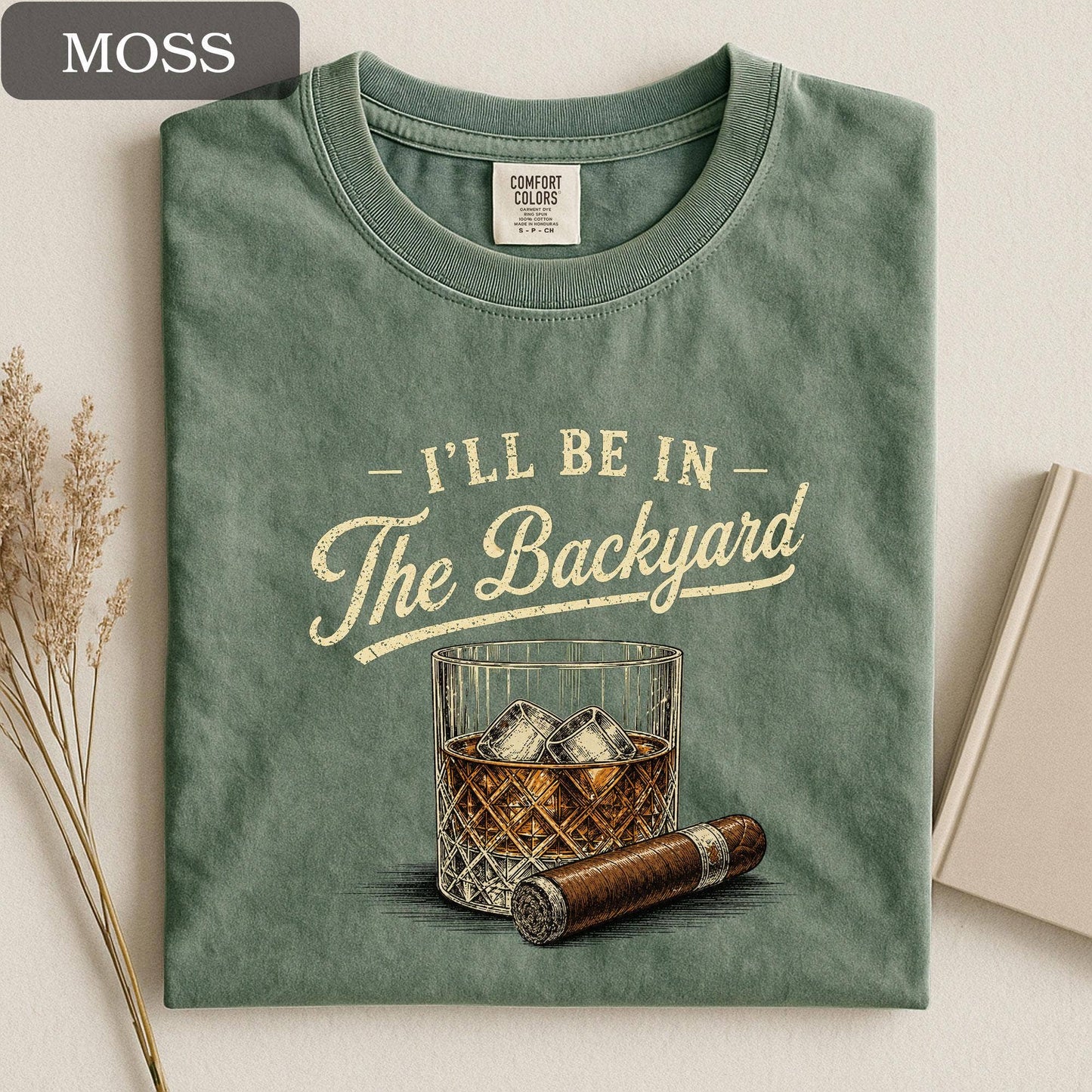 Funny Whiskey Cigar Backyard Bourbon Drinking Tee Unisex T-shirt, Sweatshirt, Hoodie, Long Sleeve Tee - T-Shirt, Sweatshirt, Hoodie