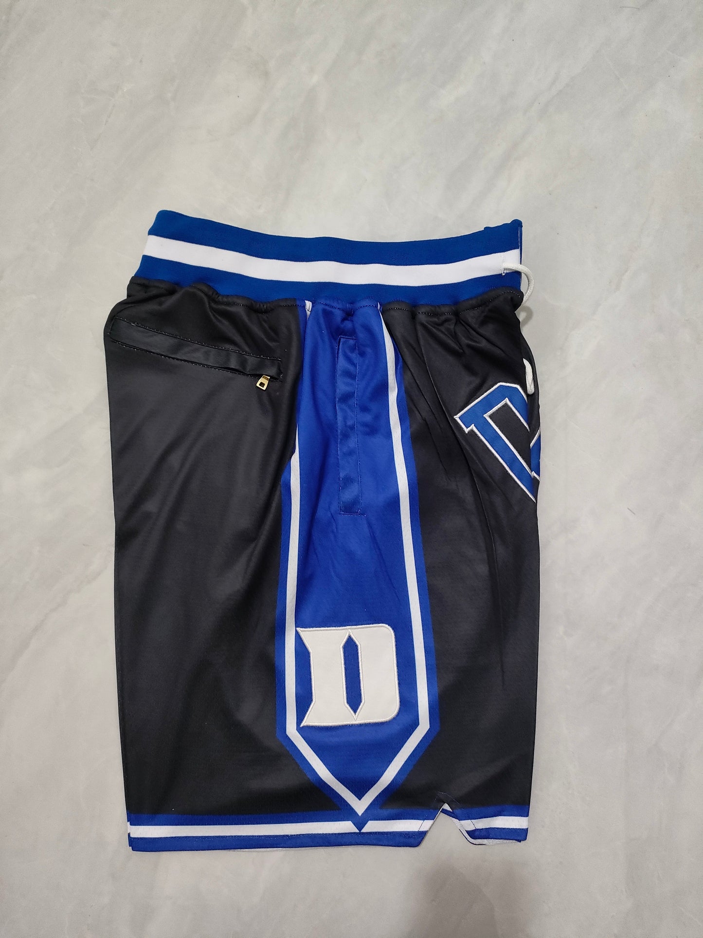 JUST DON Duke University Black Pocket Shorts sports jersey product view 3