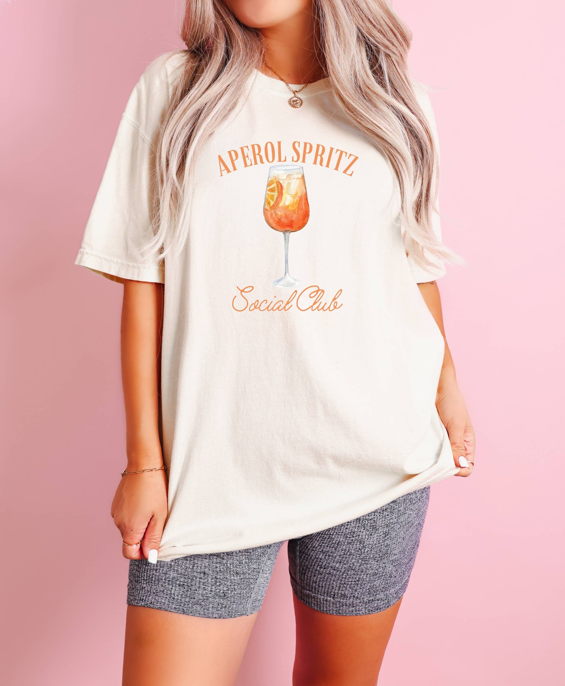 Aperol Spritz Social Club, Cocktail T Shirt, Graphic Tee Unisex T-shirt, Sweatshirt, Hoodie, Long Sleeve Tee - T-Shirt, Sweatshirt, Hoodie