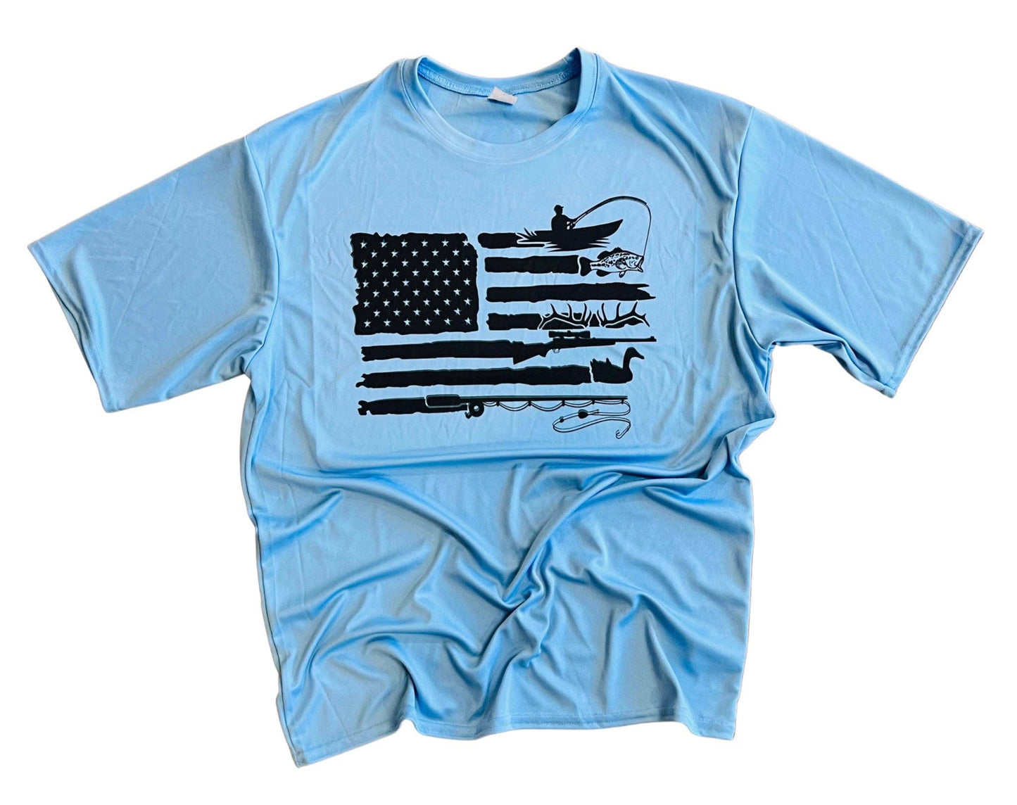 Fishing & Hunting Flag Dri Fit Tee Unisex T-shirt, Sweatshirt, Hoodie, Long Sleeve Tee - T-Shirt, Sweatshirt, Hoodie