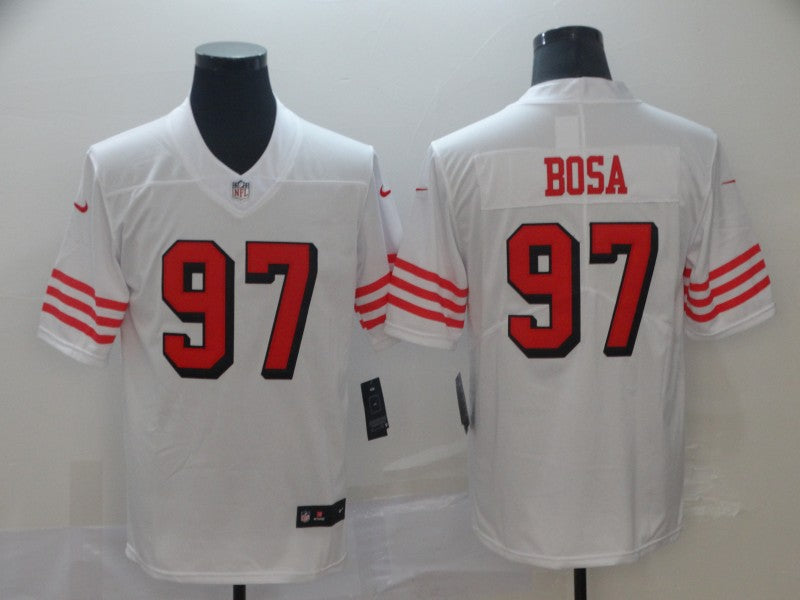 Men's San Francisco 49ers Nick Bosa White Vapor Limited Jersey football jersey product view 1