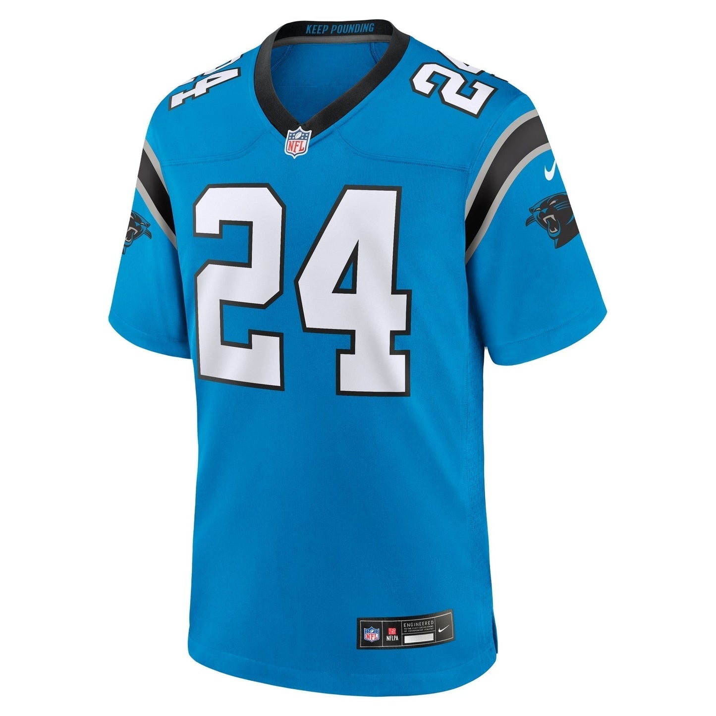 Jonathon Brooks Carolina Panthers 2024 NFL Draft Alternate Game Jersey - Blue football jersey product view 2