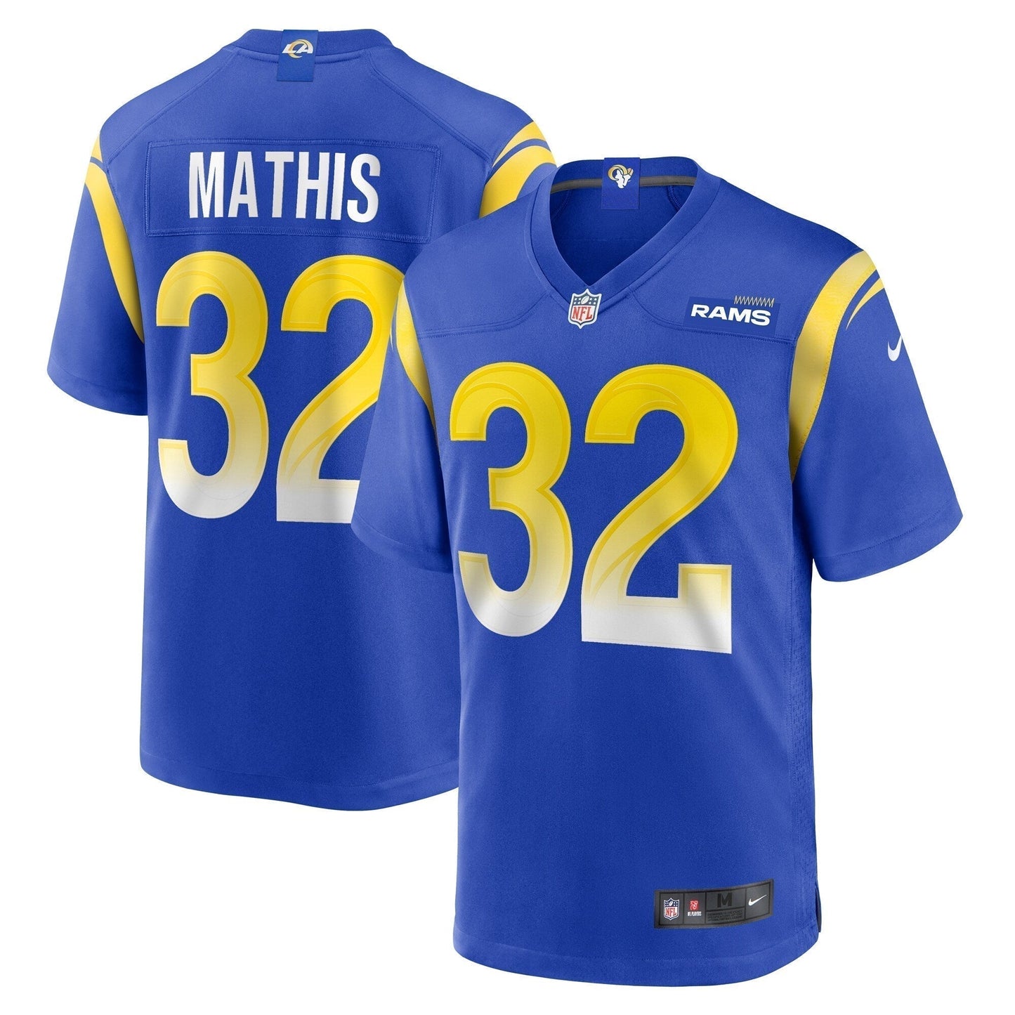 Ochaun Mathis Los Angeles Rams Home Game Jersey - Royal football jersey product view 1